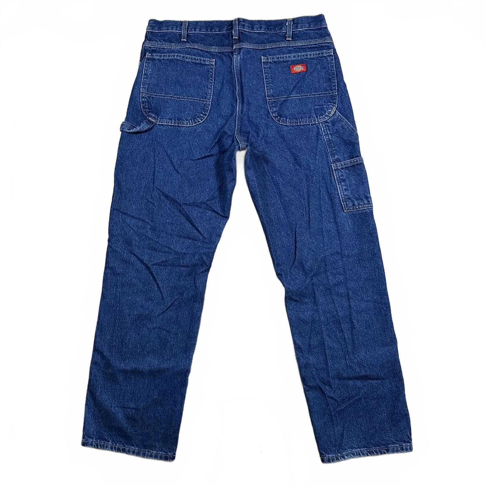 Dickies Dickies Men's Carpenter Pants 36x32 Blue Denim Workwear Size US 36 / EU 52 - 1 Thumbnail