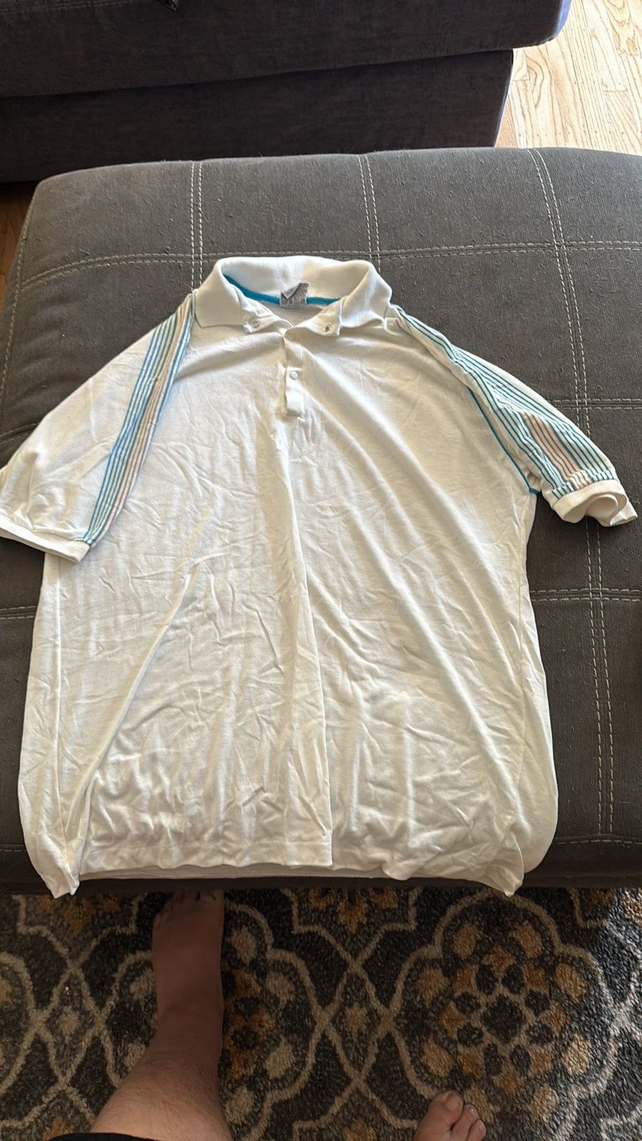 Vintage Vintage 80’s Campus Sport Shirt. Has small stain. Size US XL / EU 56 / 4 - 2 Thumbnail