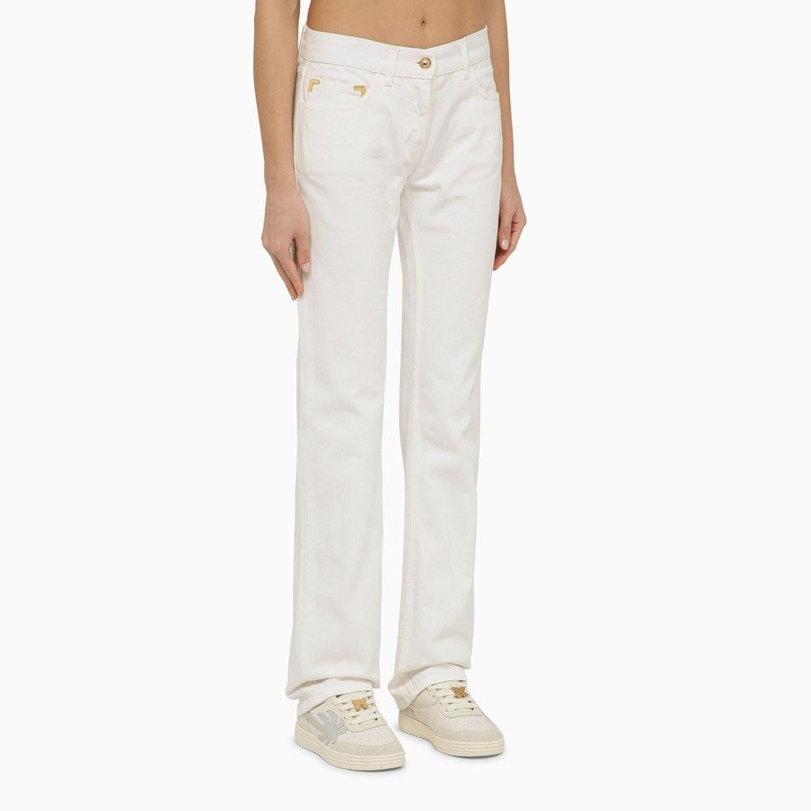 Palm Angels o1d2blof0924 Cotton Trousers In White Size 27" / US 4 / IT 40 - 3 Thumbnail