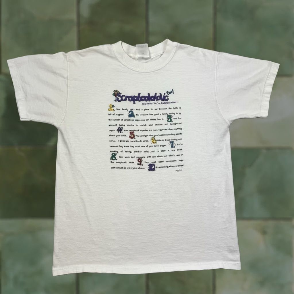 Fruit Of The Loom VINTAGE Fruit of the Loom T Shirt Adult Medium White Hipster Y2K 2000s Mens Size US M / EU 48-50 / 2 - 1 Thumbnail