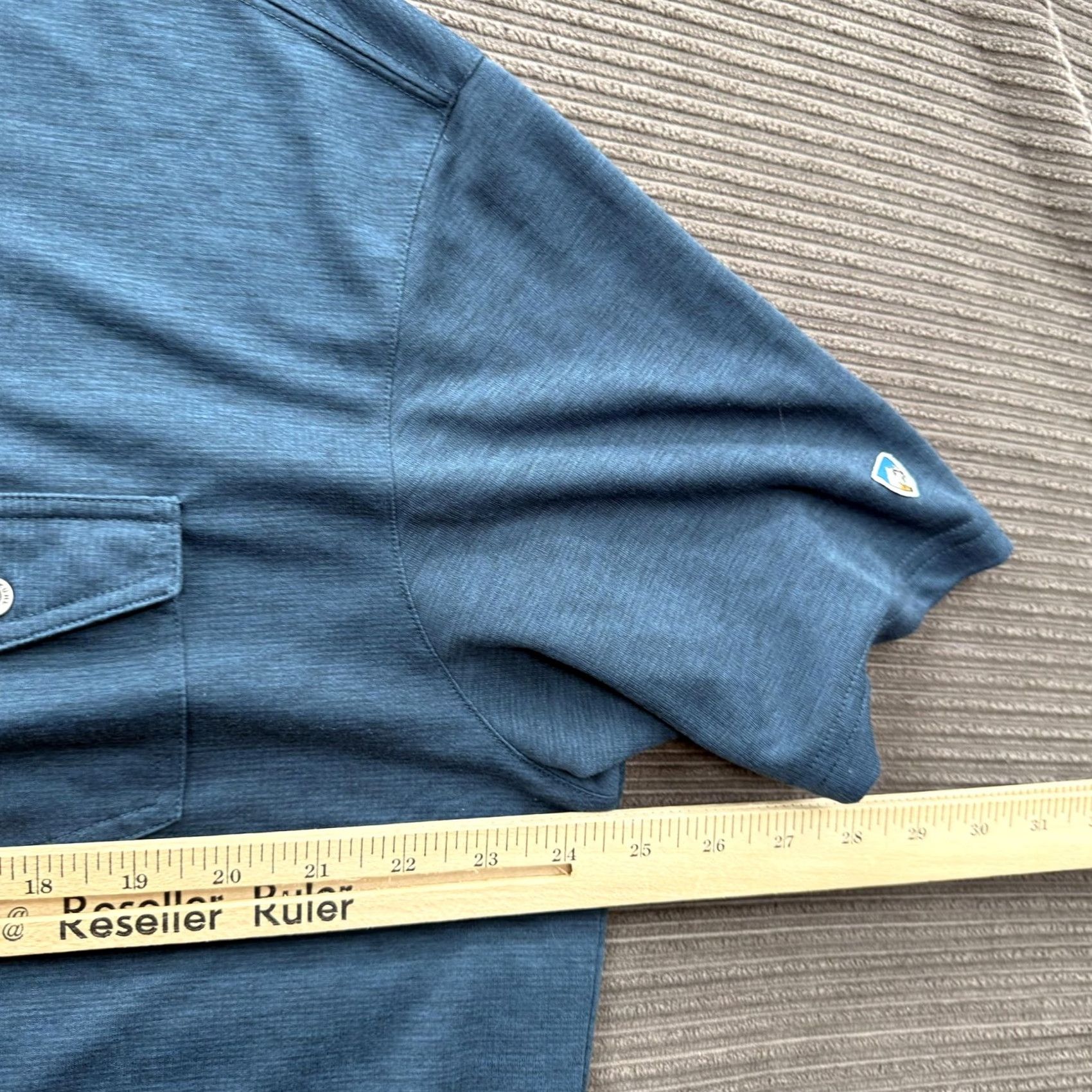 Vintage KÜHL Shirt Mens 2XL Blue Performance Short Sleeve Polo Hiking Pockets Outdoor breathable lightweight moisture-wicking Size US XXL / EU 58 / 5 - 4 Thumbnail