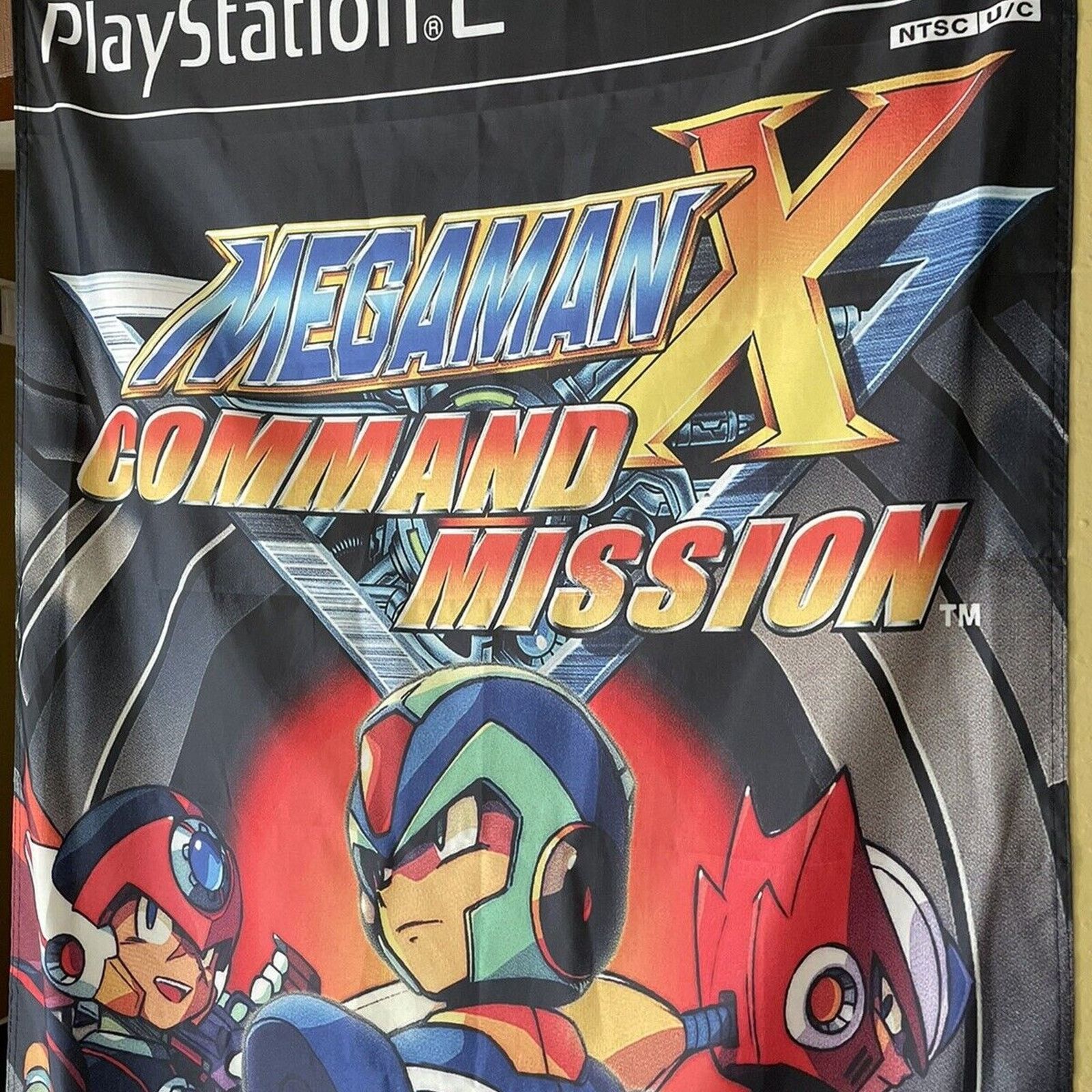 Playstation Mega Man X Command Mission 5' Flag Sony PS2 PlayStation 2 Size ONE SIZE - 2 Thumbnail