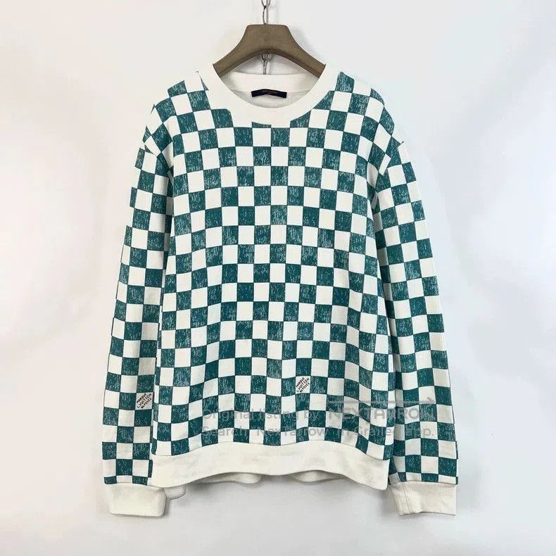 Louis Vuitton Louis Vuitton Checkerboard Fleece Sweatshirt. Size US XXL / EU 58 / 5 - 1 Thumbnail