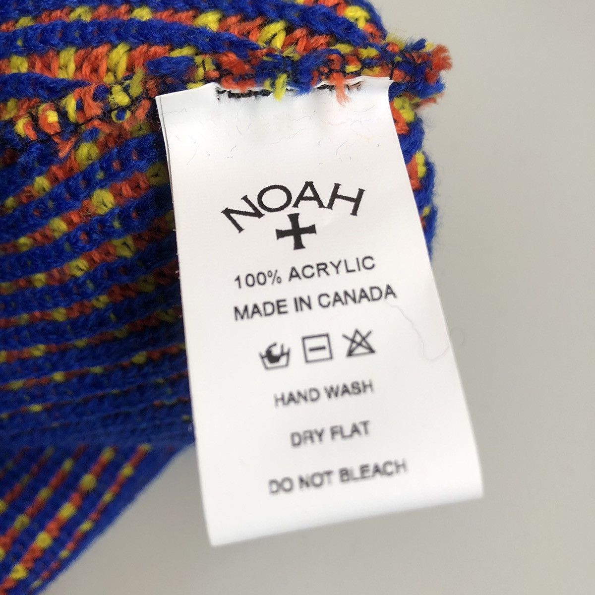 Noah Noah Tri Color Beanie Blue/Orange/Yellow Size ONE SIZE - 5 Thumbnail