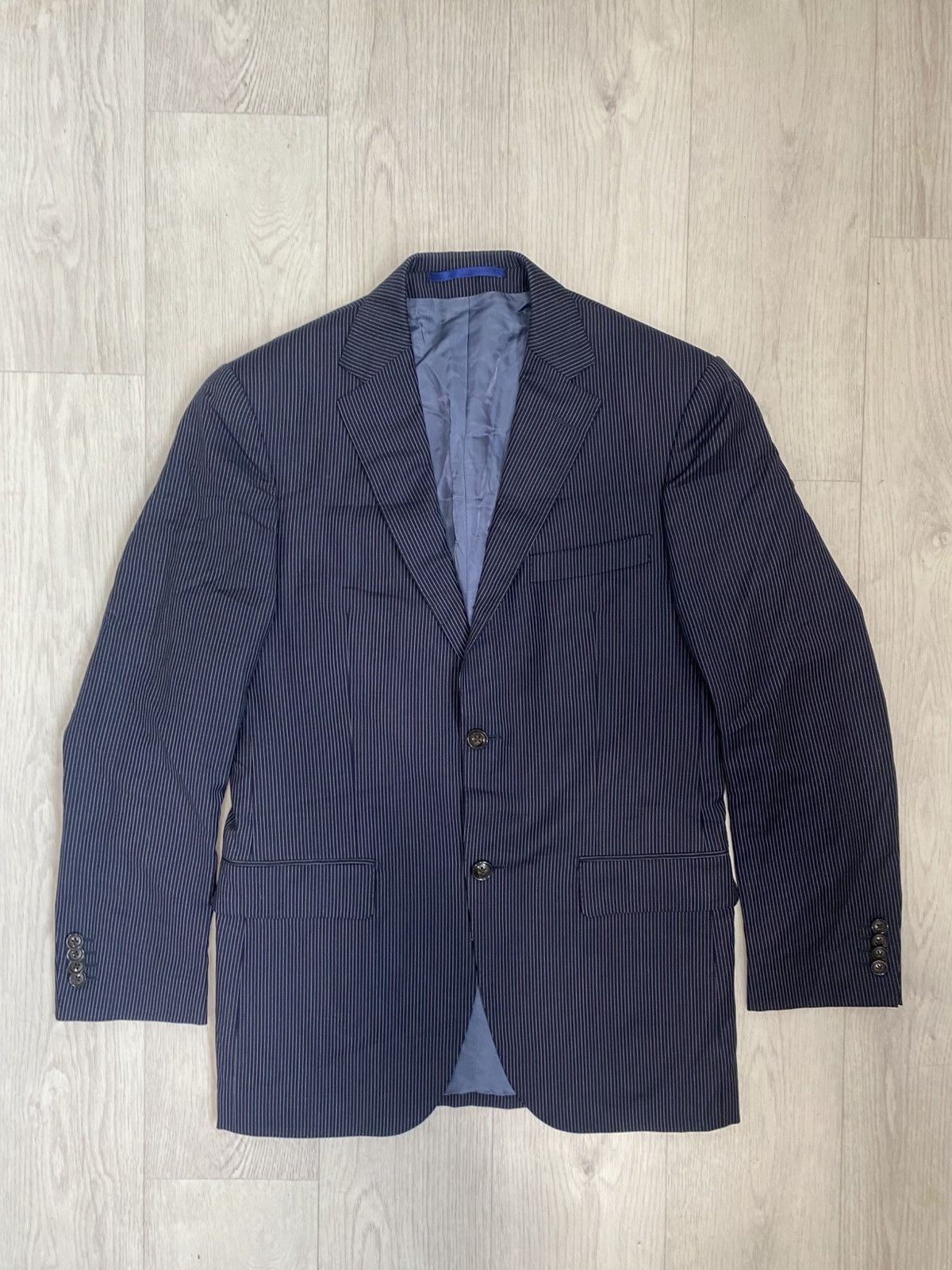 Suitsupply Suitsupply super 110's pure wool striped blazer size EU 48 Size 48R - 1 Thumbnail