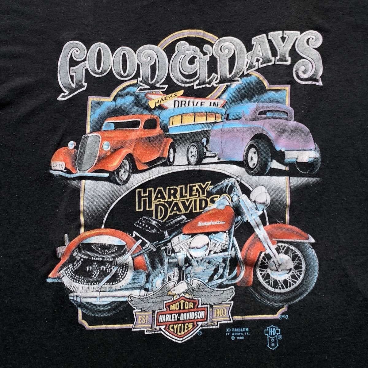 Harley Davidson Grail Vintage 80s 3D Emblem Harley Davidson Tshirt Size US M / EU 48-50 / 2 - 3 Thumbnail