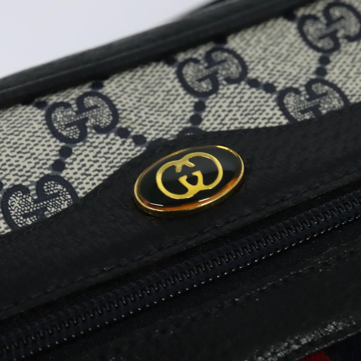 Gucci GUCCI GG Supreme Sherry Line Shoulder Bag Pvc Navy Gold 98 Size ONE SIZE - 14 Thumbnail