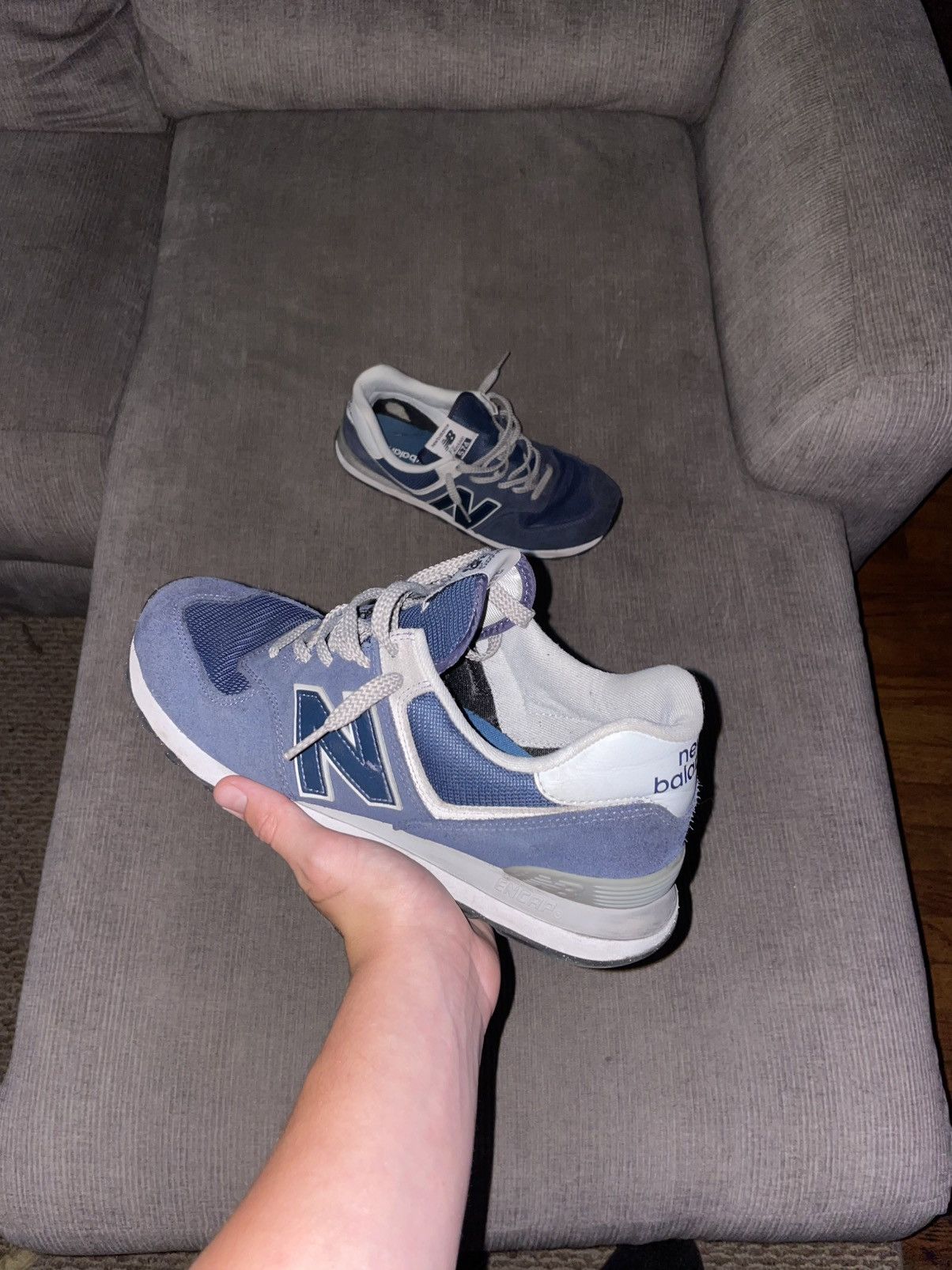 New Balance New Balance 574 Navy / Gray Size US 10 / EU 43 - 1 Thumbnail