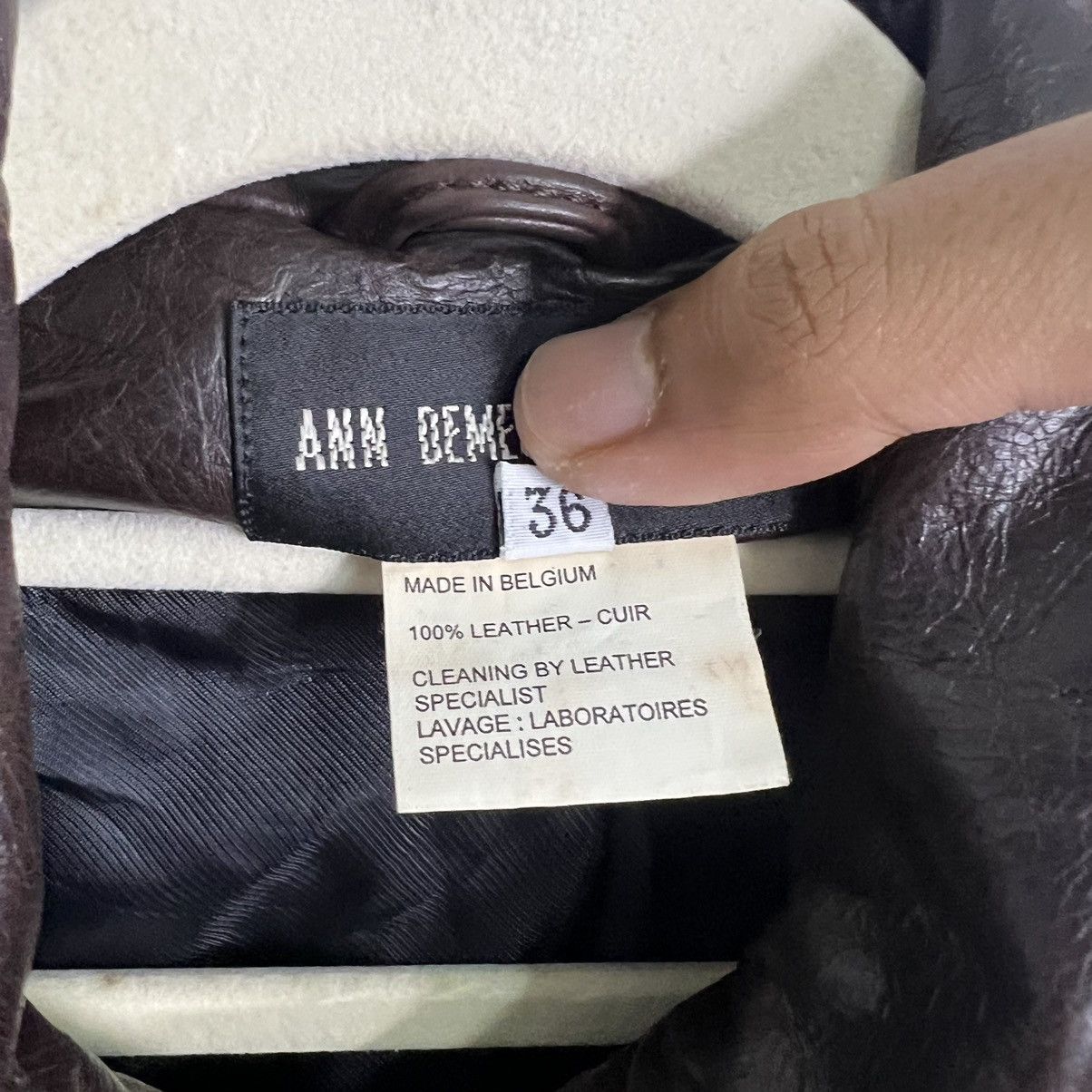 Ann Demeulemeester Ann Demeulemeester Brown Leather Trench Coat Size US S / EU 44-46 / 1 - 4 Thumbnail