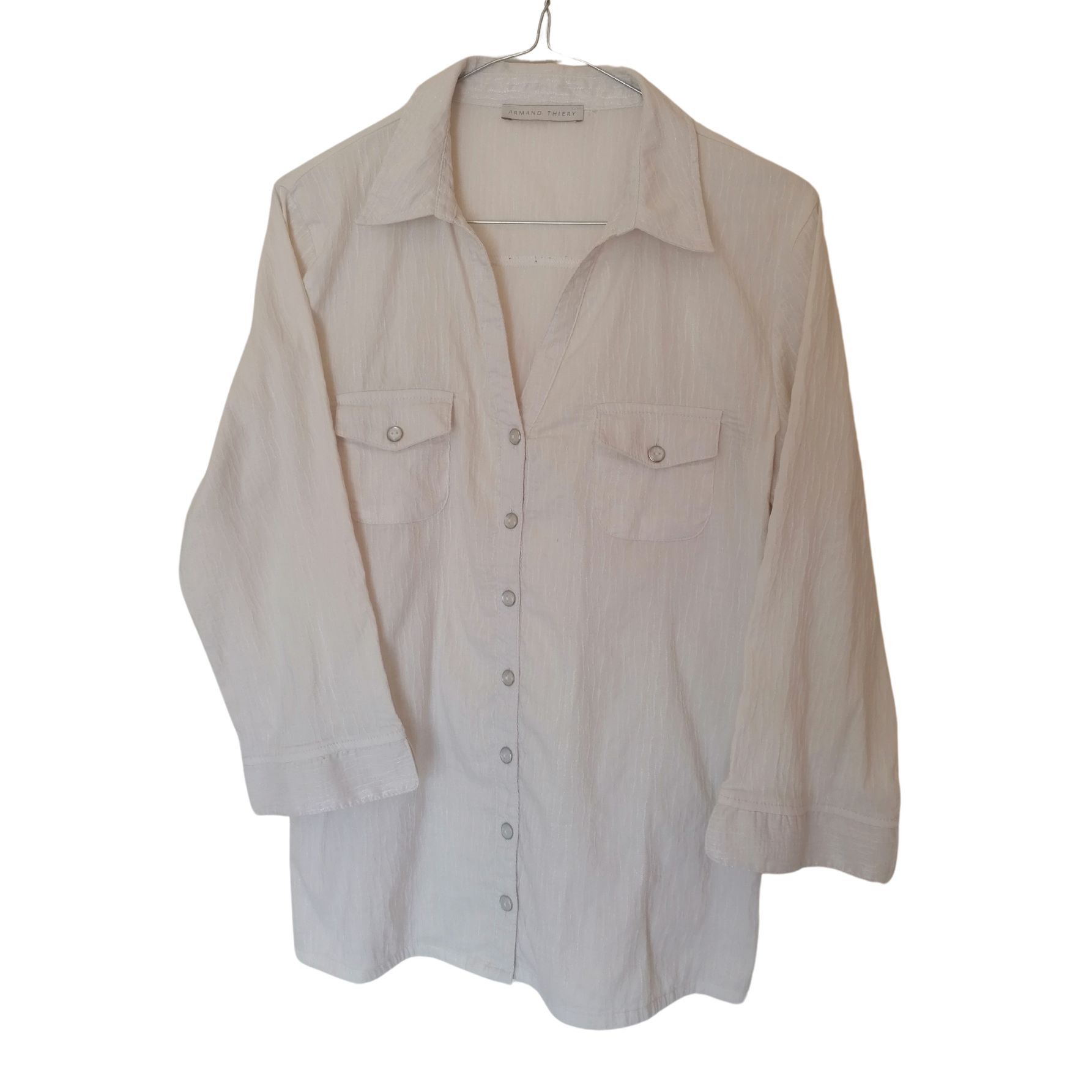 Other retro style, vintage Armand Thiery evening blouse / shirt Size M / US 6-8 / IT 42-44 - 2 Thumbnail