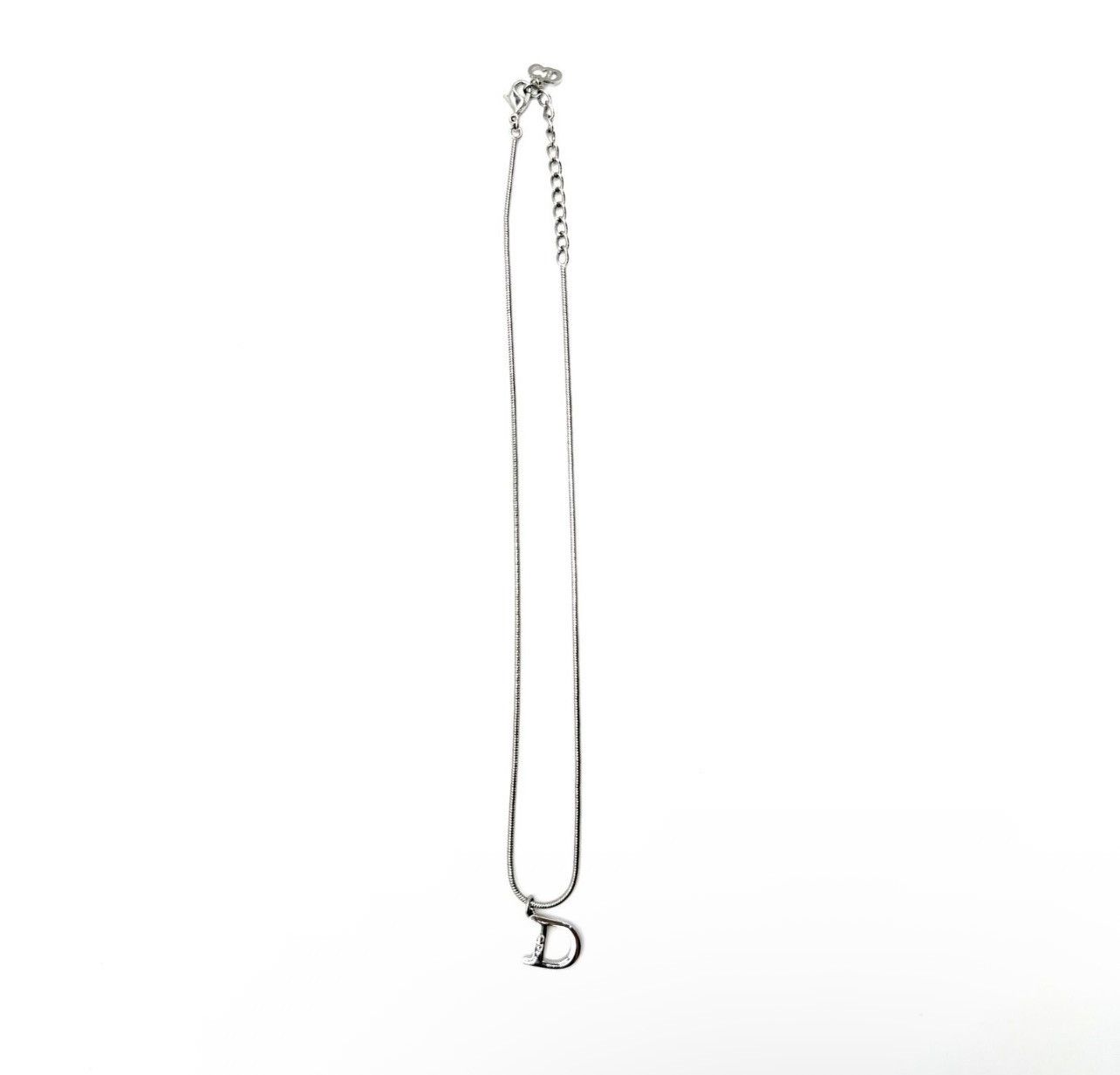 Dior Christian Dior Archival Silver "D" Logo Pendant Necklace Size ONE SIZE - 2 Thumbnail