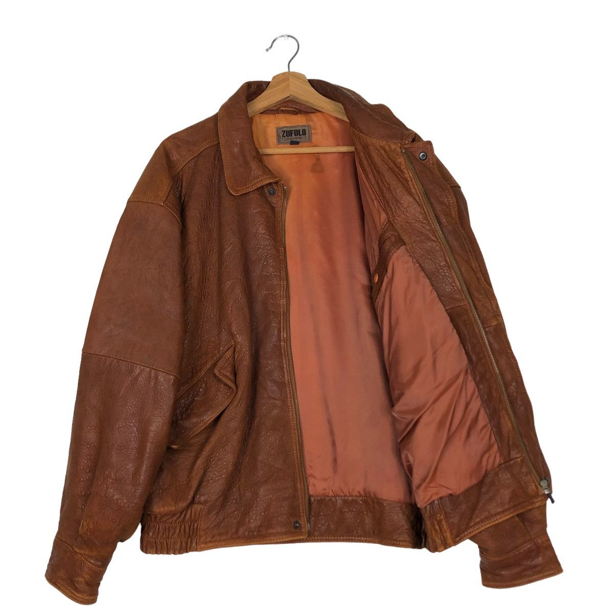 Vintage 🔥VINTAGE FLY BIKER LEATHER JACKET ZUFOLO JAPAN Size US L / EU 52-54 / 3 - 11 Thumbnail