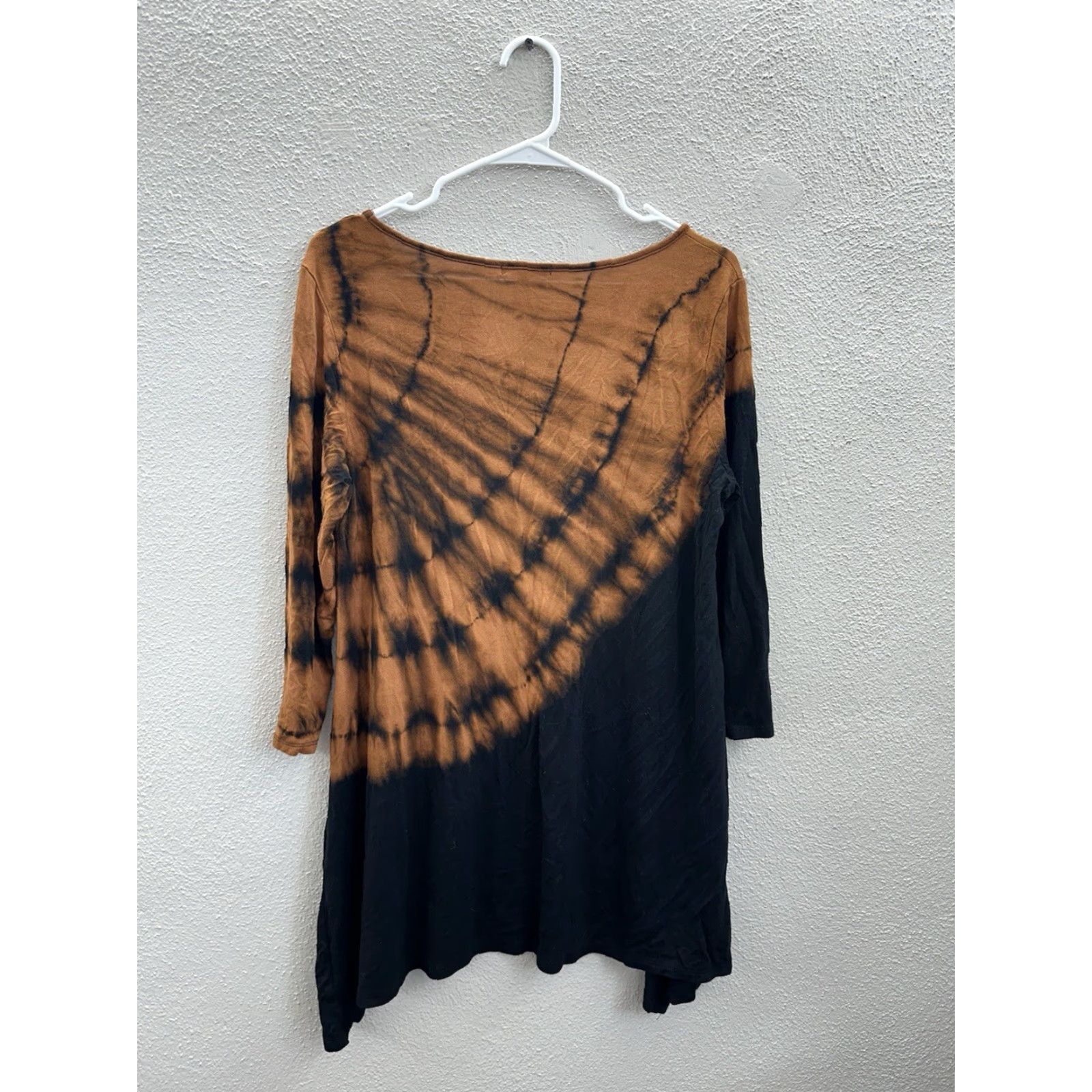 Vintage Ava James Womens Shirt Size Medium Black Brown Tye-Dye 3/4 Sleeve Size M / US 6-8 / IT 42-44 - 6 Thumbnail
