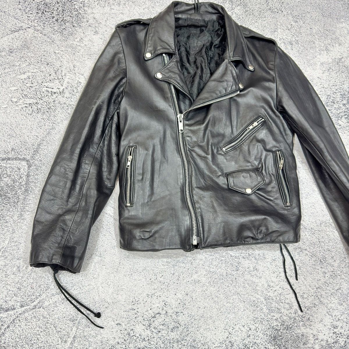 Vintage Vintage Biker Jacket Painted L size 52 Size US L / EU 52-54 / 3 - 2 Thumbnail