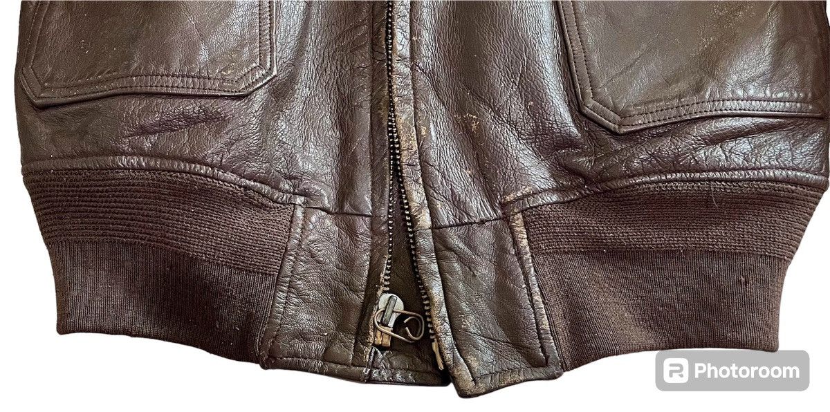 Vintage Vintage 70s USN Us Navy G1 Leather Flight Jacket Size US L / EU 52-54 / 3 - 7 Thumbnail
