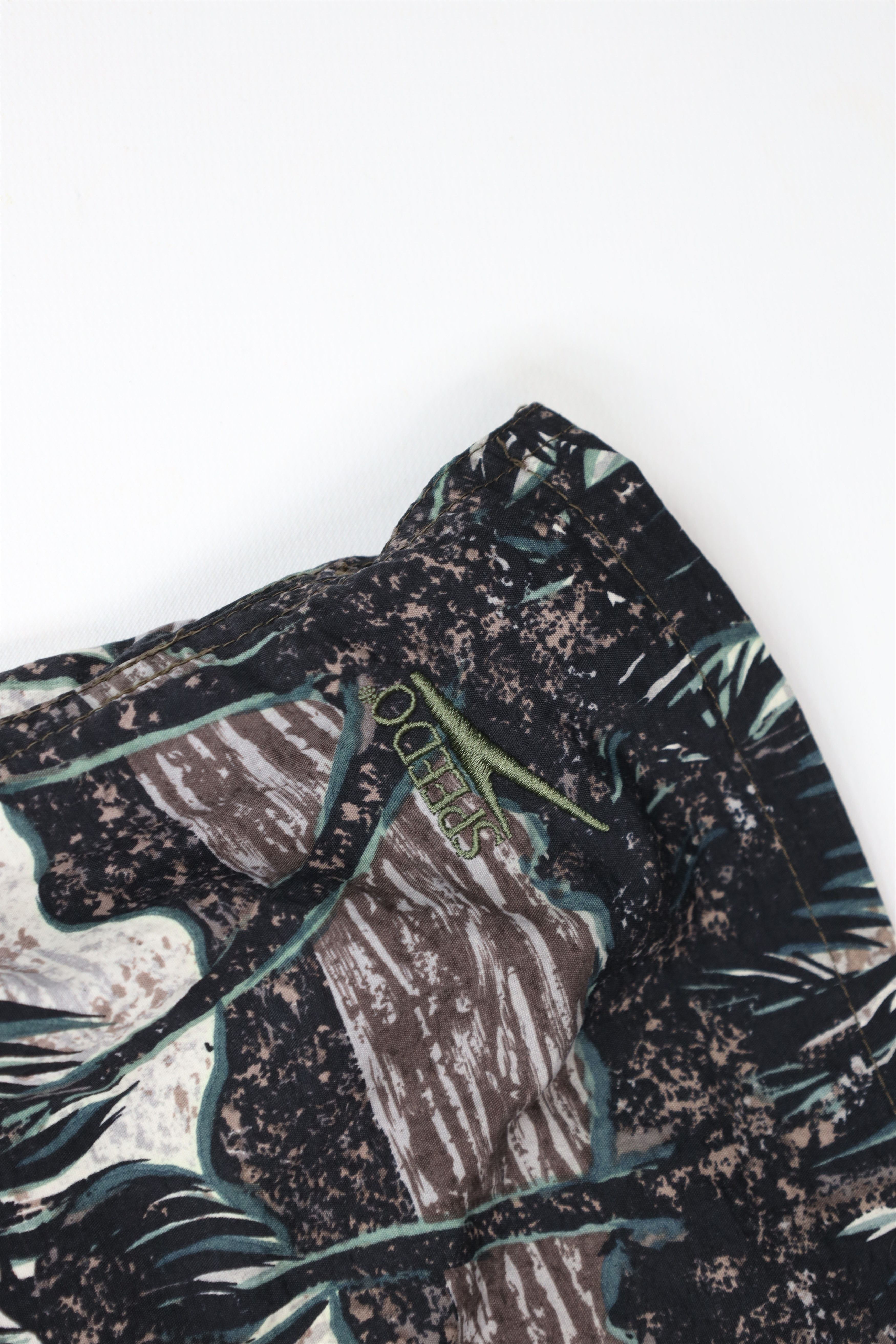 Speedo Vintage 90s Speedo Palm Tree Lined Swim Trunks Shorts Nylon Size US 36 / EU 52 - 5 Thumbnail