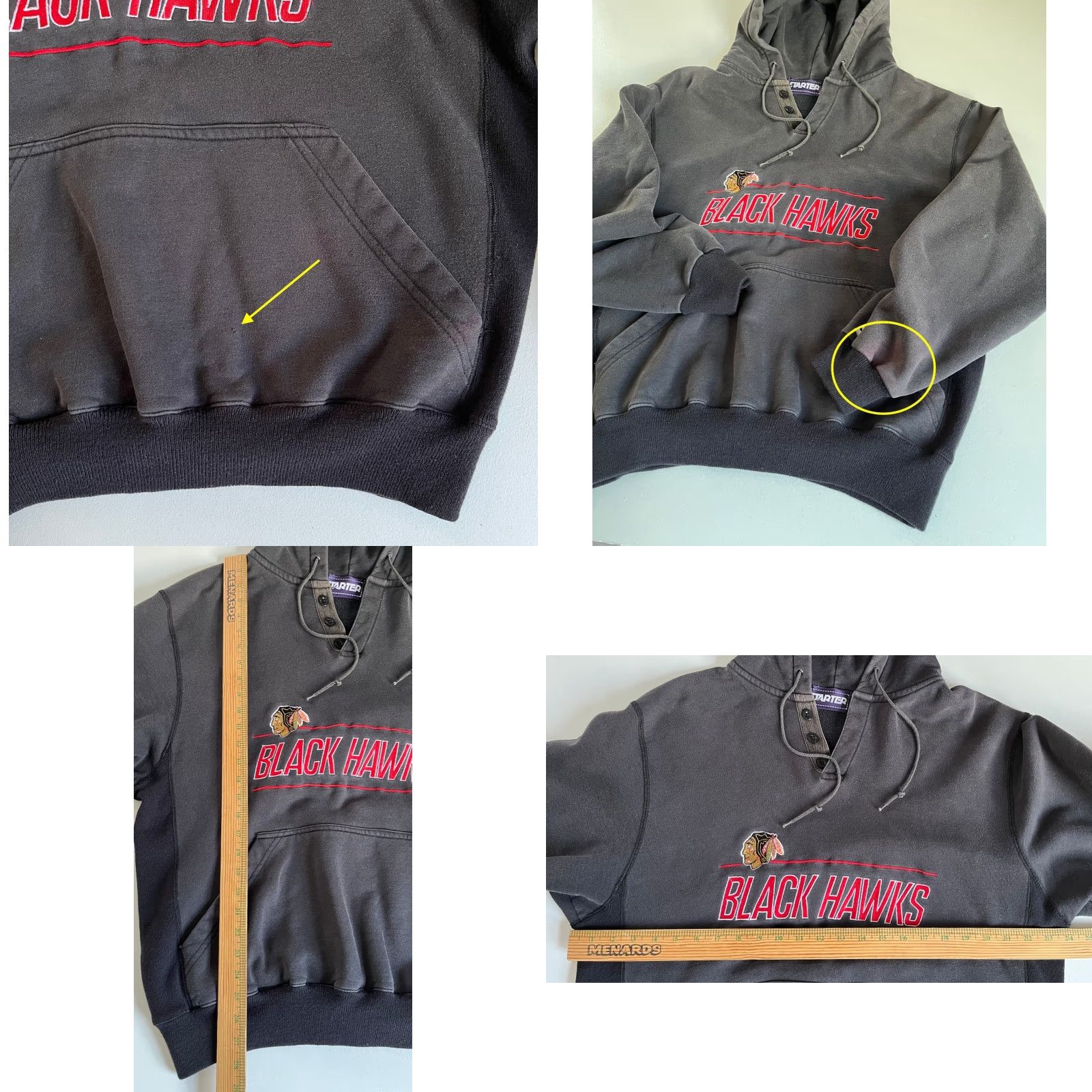 Starter VINTAGE Starter Chicago Blackhawks Hoodie Men’s XXL XL? Size US XL / EU 56 / 4 - 9 Thumbnail