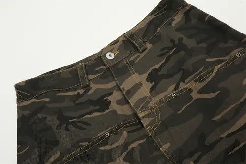 Japanese Brand × Jean American high street wide leg camouflage men's cargo jeans Size US 34 / EU 50 - 2 Thumbnail