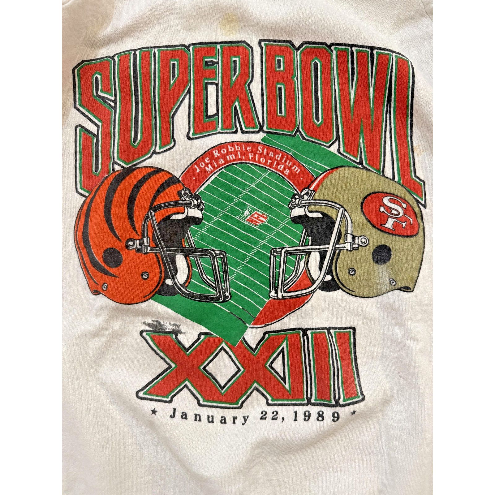 Fruit Of The Loom Vintage San Francisco 49ers Mens XL Super Bowl XXIII NFL 80s Size US XL / EU 56 / 4 - 2 Thumbnail