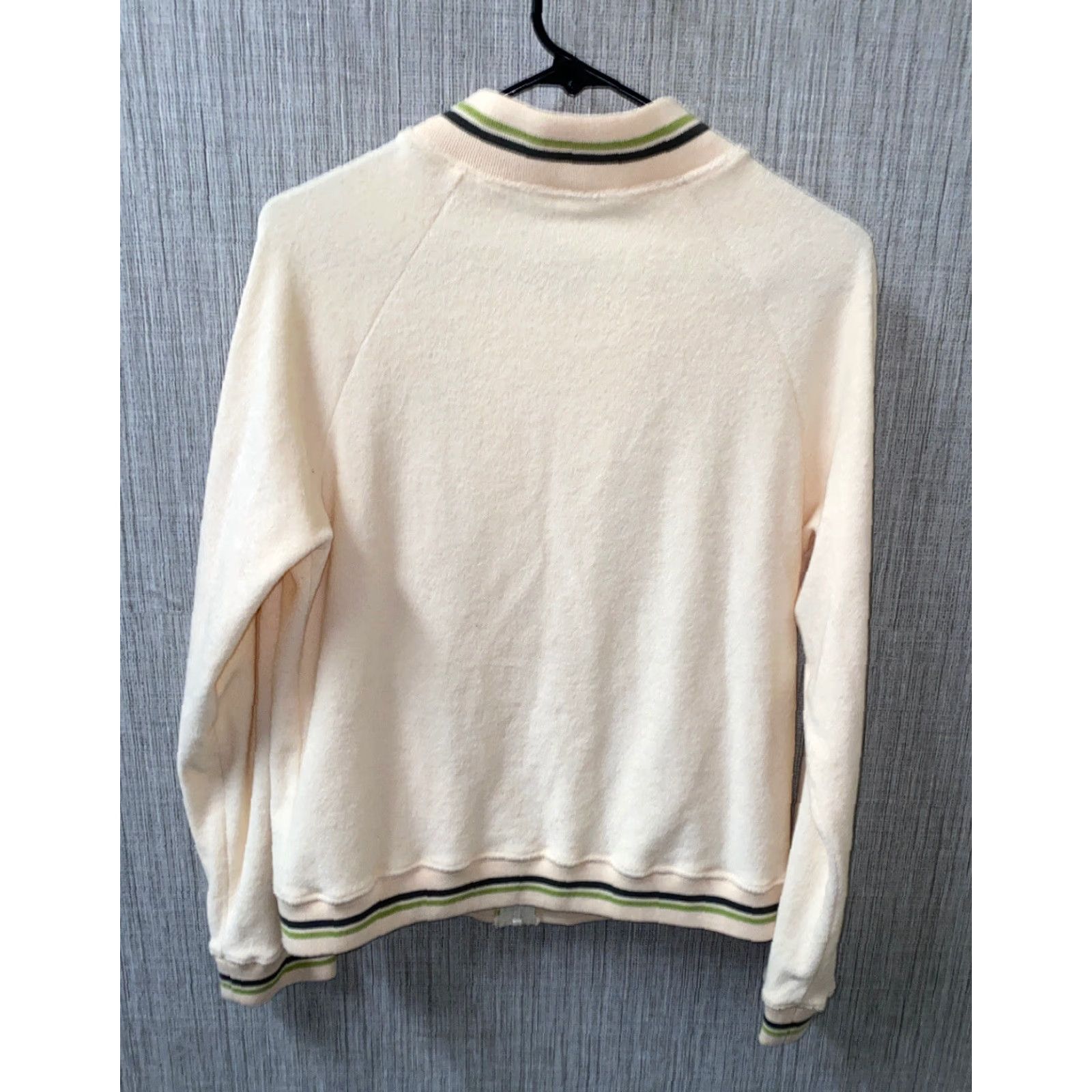 Vintage So Sporty Jacket Beige Full Zip L Women's Casual USA Cotton/Spandex Size L Size L / US 10 / IT 46 - 4 Thumbnail