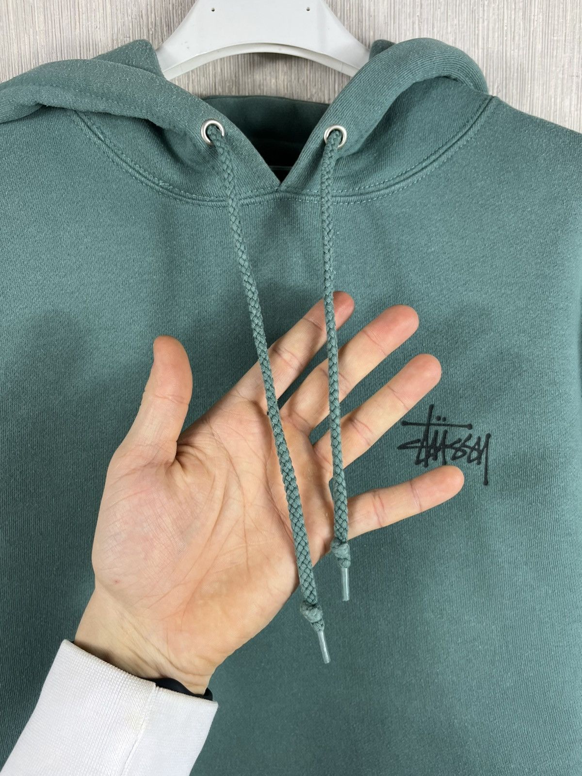 Stussy × Vintage Vintage Stussy basic y2k hoodie sweatshirt sea green rare Size US S / EU 44-46 / 1 - 10 Thumbnail