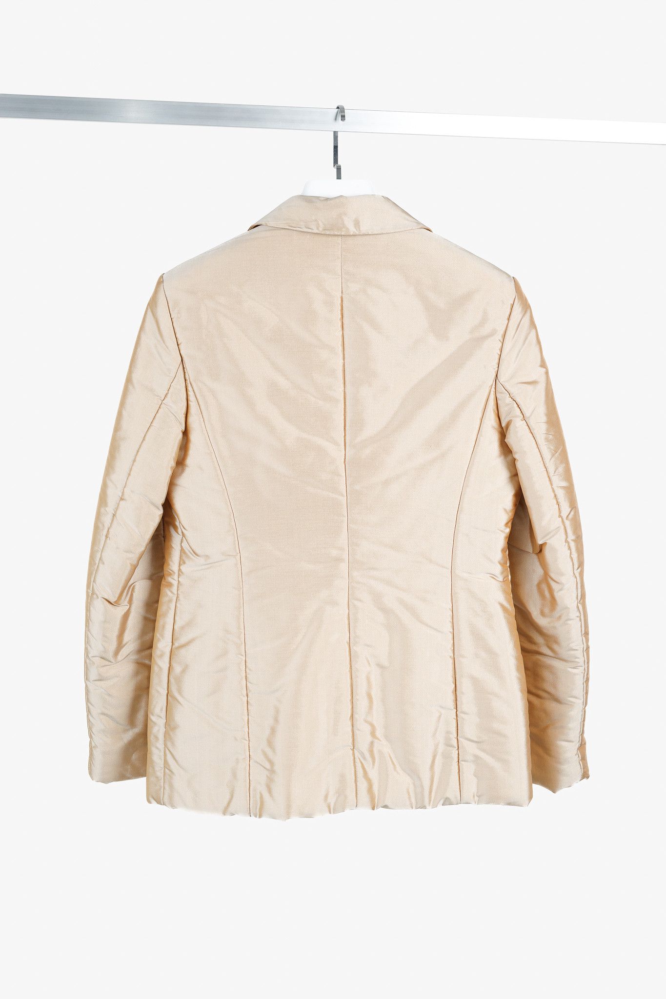 Max Mara Max Mara Gold Silk-Taffeta Padded Tailored Jacket Size M / US 6-8 / IT 42-44 - 2 Thumbnail