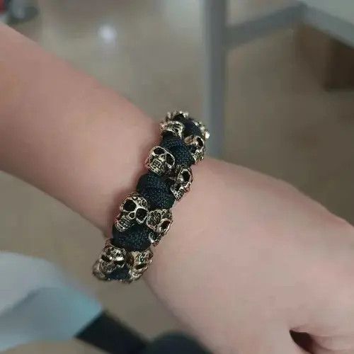 The Men's Store Adjustable Gothic Skull Bracelets Size ONE SIZE - 1 Thumbnail