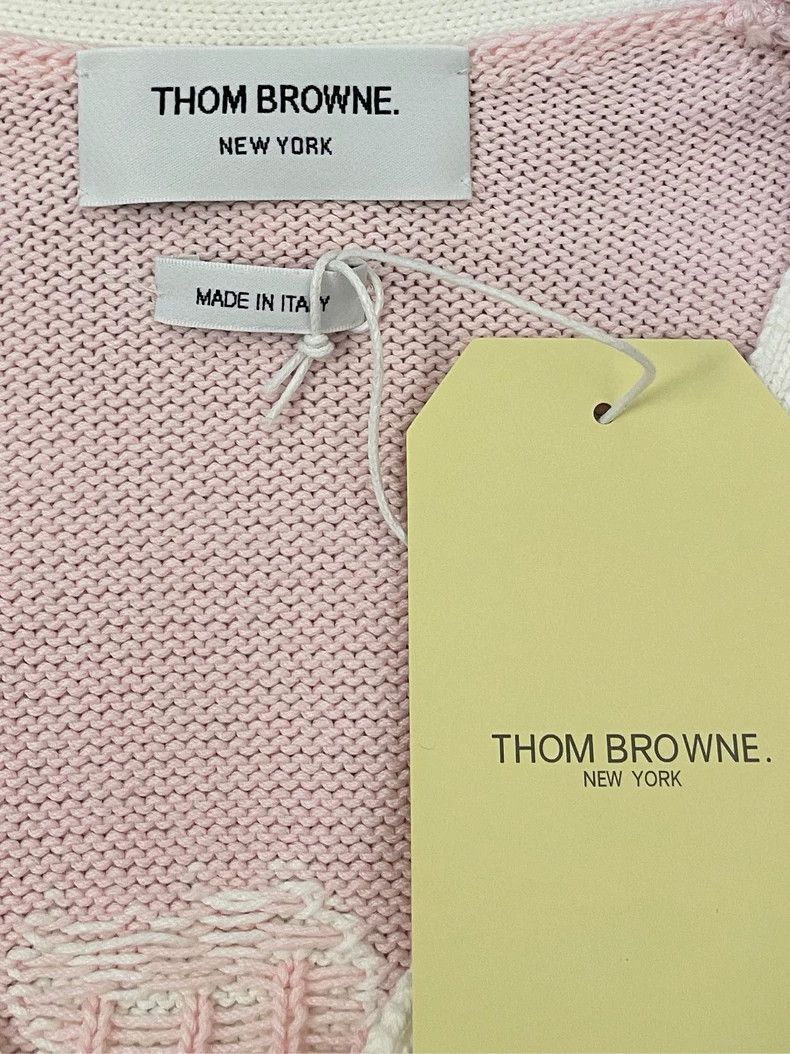 Thom Browne Thom browne Cherry blossom pink back flower four-striped kn Size S / US 4 / IT 40 - 5 Thumbnail