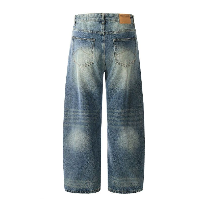 Jean American retro lightning pattern washed scimitar jeans Size US 32 / EU 48 - 2 Thumbnail