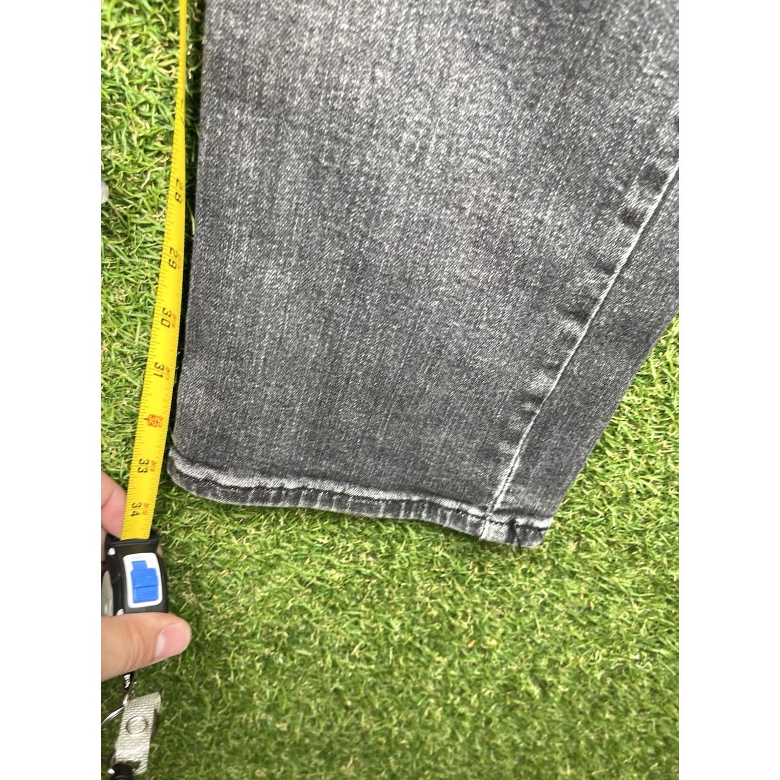 Levi's Levi's 514 Jeans Mens 33x34 Black Denim Slim Straight Fit Jeans Casual Stretch Black Levi's Logo 514 Mens 33x34 Straight Jeans Mens Size US 33 - 3 Thumbnail