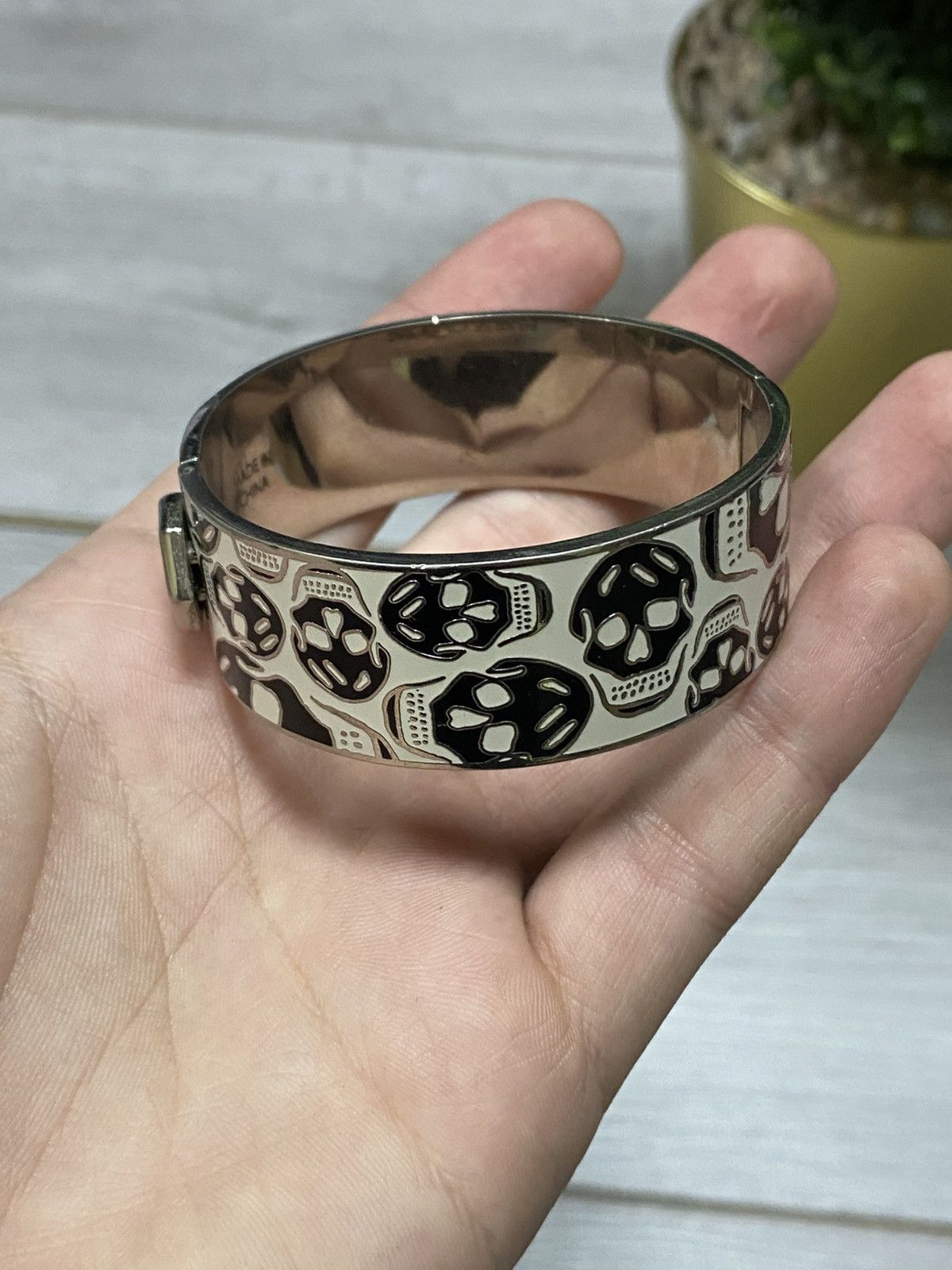 Alexander McQueen スカル＆スネークバングル/ブレスレット Alexander McQueen Alexander McQueen Silver Snake & Skull Bracelet