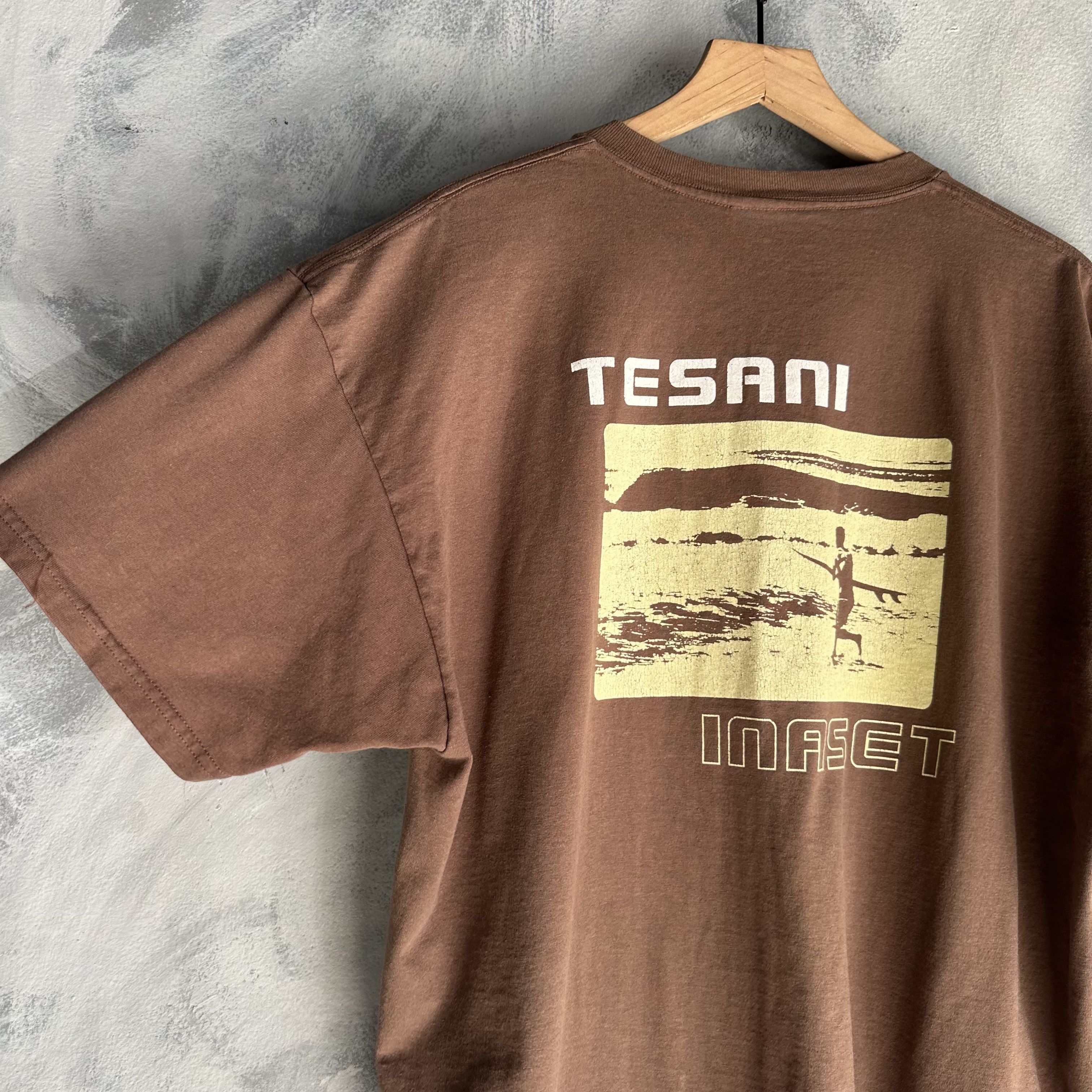 Fruit Of The Loom Vintage Y2K Tesani T Shirt Mens XL Faded Brown Surf Tee Size US XL / EU 56 / 4 - 5 Thumbnail
