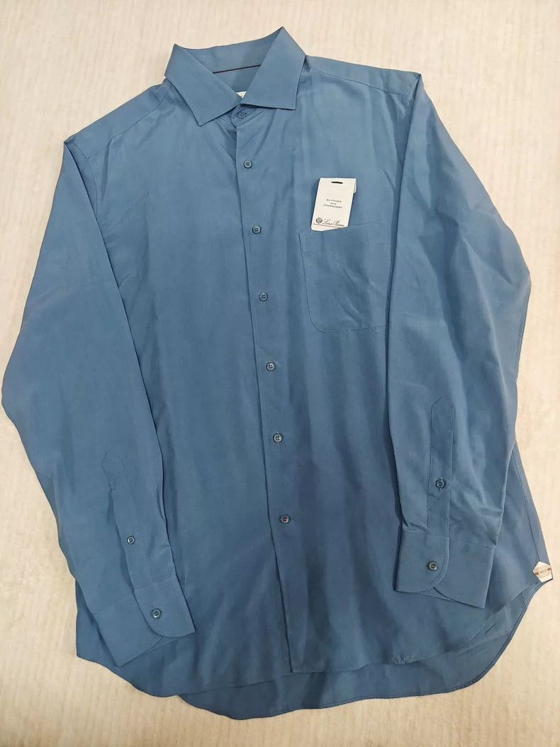 Loro Piana LORO PIANA 100% silk shirt + show jeans Size US XL / EU 56 / 4 - 2 Thumbnail