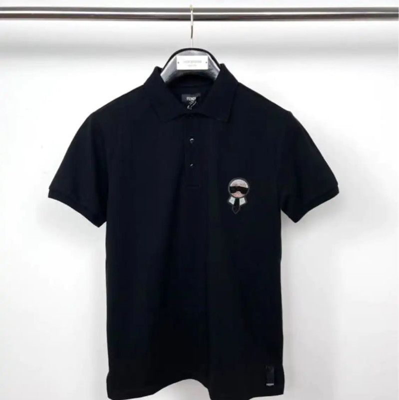 Fendi Fendi Black Cotton Men's Polo Shirt 0089 Size US S / EU 44-46 / 1 - 1 Thumbnail