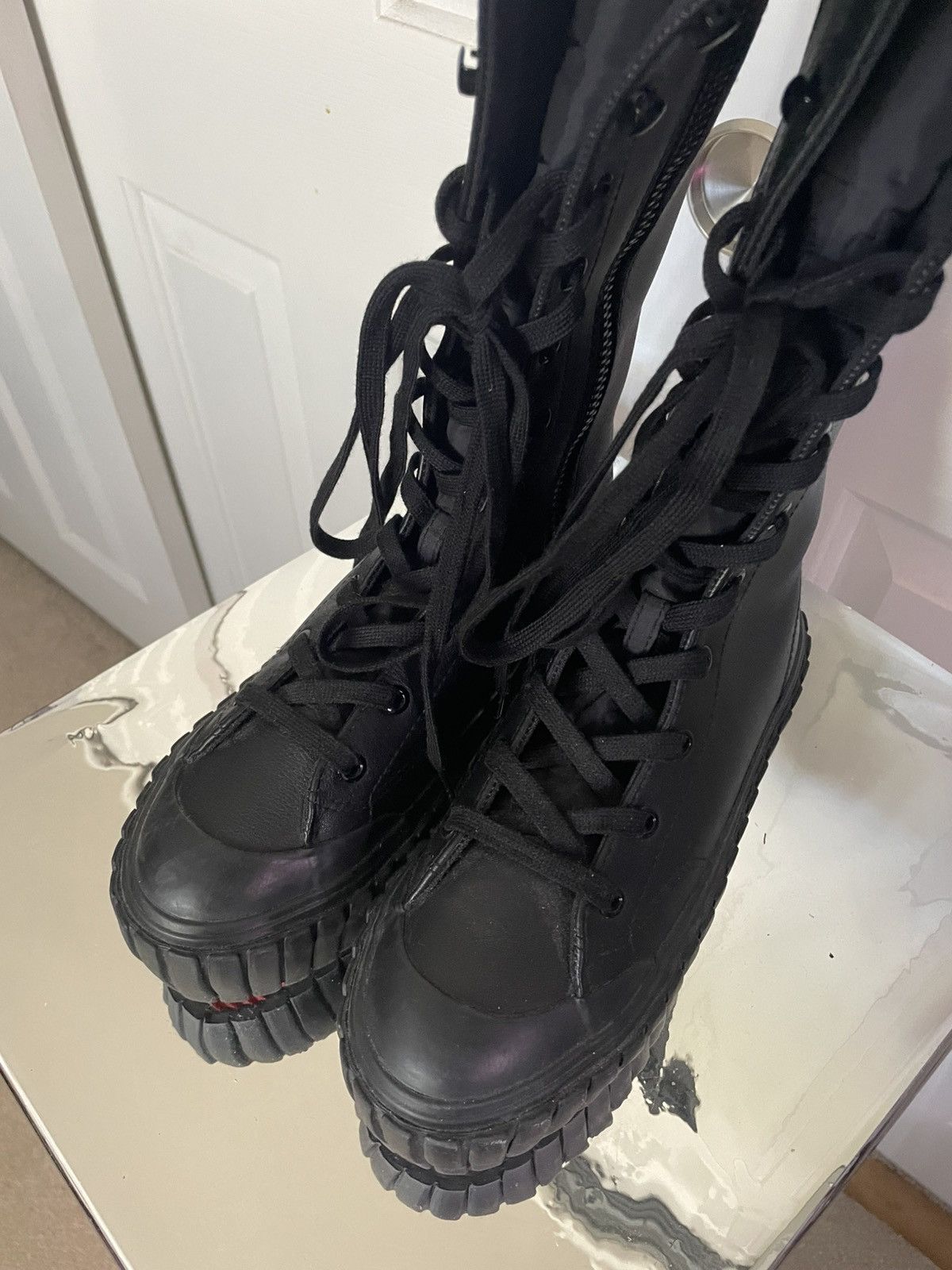 Diesel DIESEL Thigh-high red bottom sneakers Size US 7 / IT 37 - 6 Thumbnail