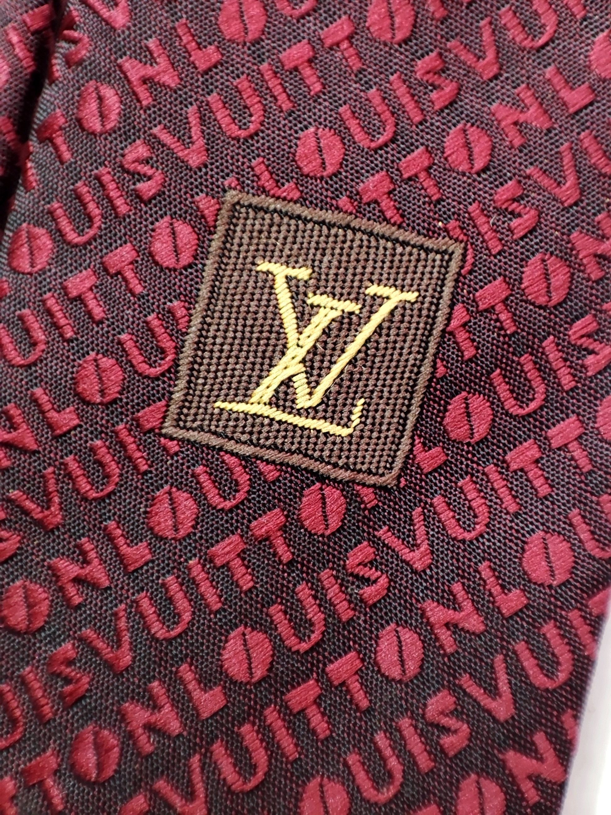 Louis Vuitton Louis Vuitton Silk Overflow Monogram Tie Cravatte Size ONE SIZE - 7 Thumbnail