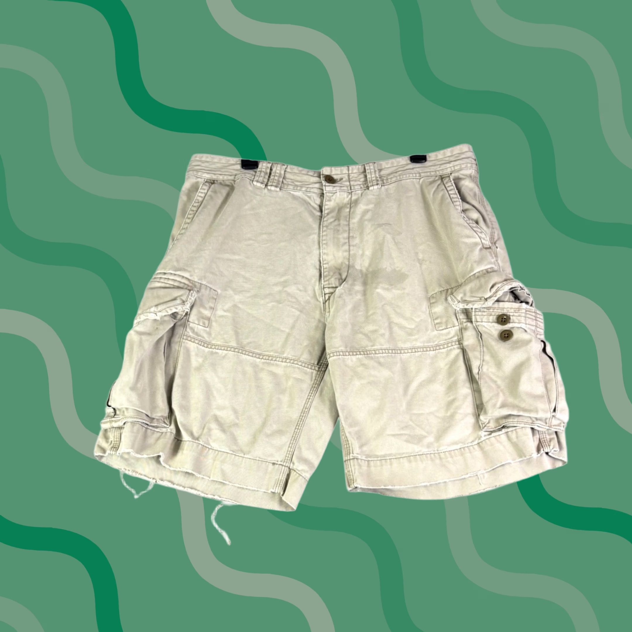 Polo Ralph Lauren Polo Ralph Lauren Mens Cargo Shorts Tan Khaki Distressed Frayed Hem Size 36 Size US M / EU 48-50 / 2 - 1 Thumbnail