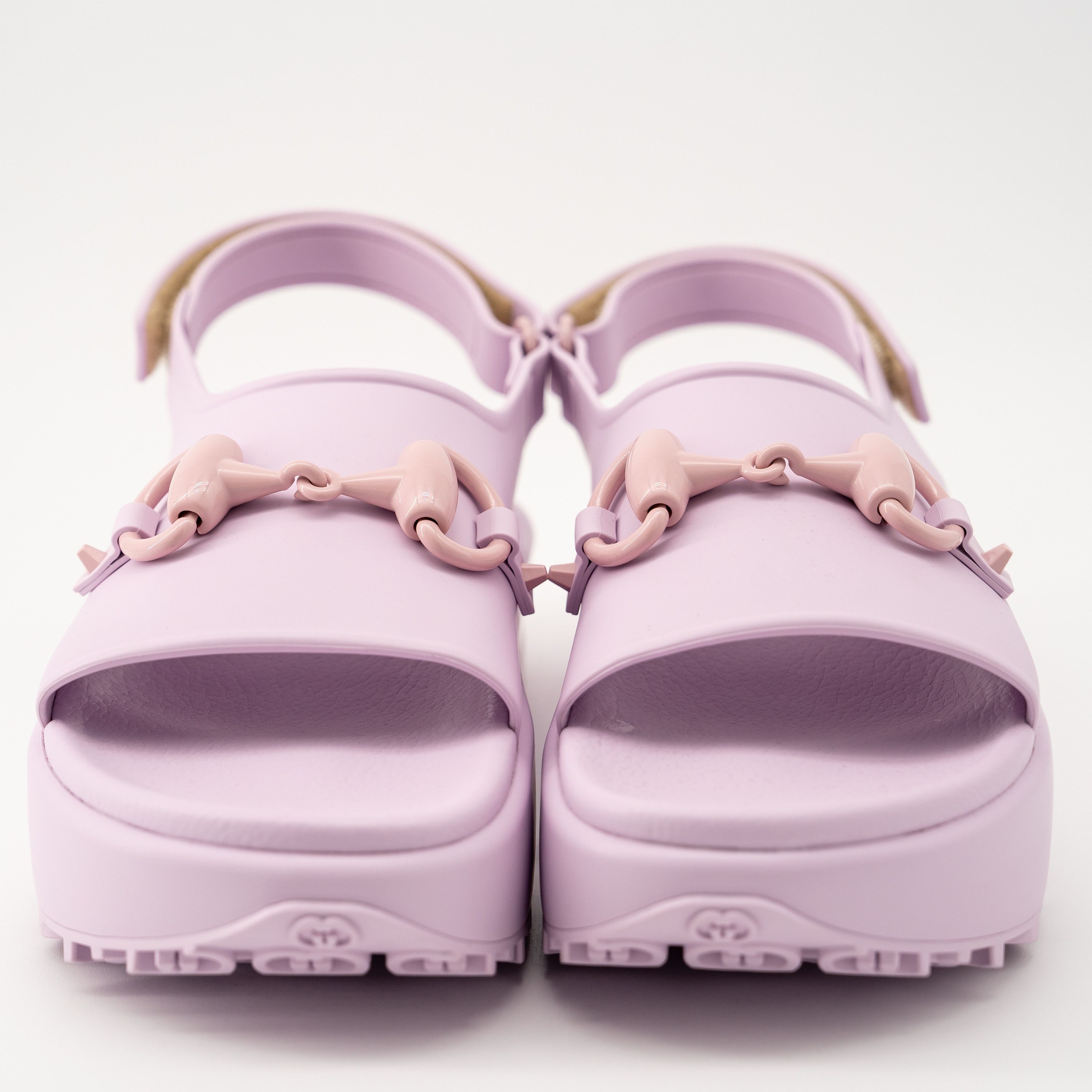 Gucci 40G 10 US Gucci Horsebit Platform Sandals Rubber Purple Size US 10 / IT 40 - 2 Thumbnail