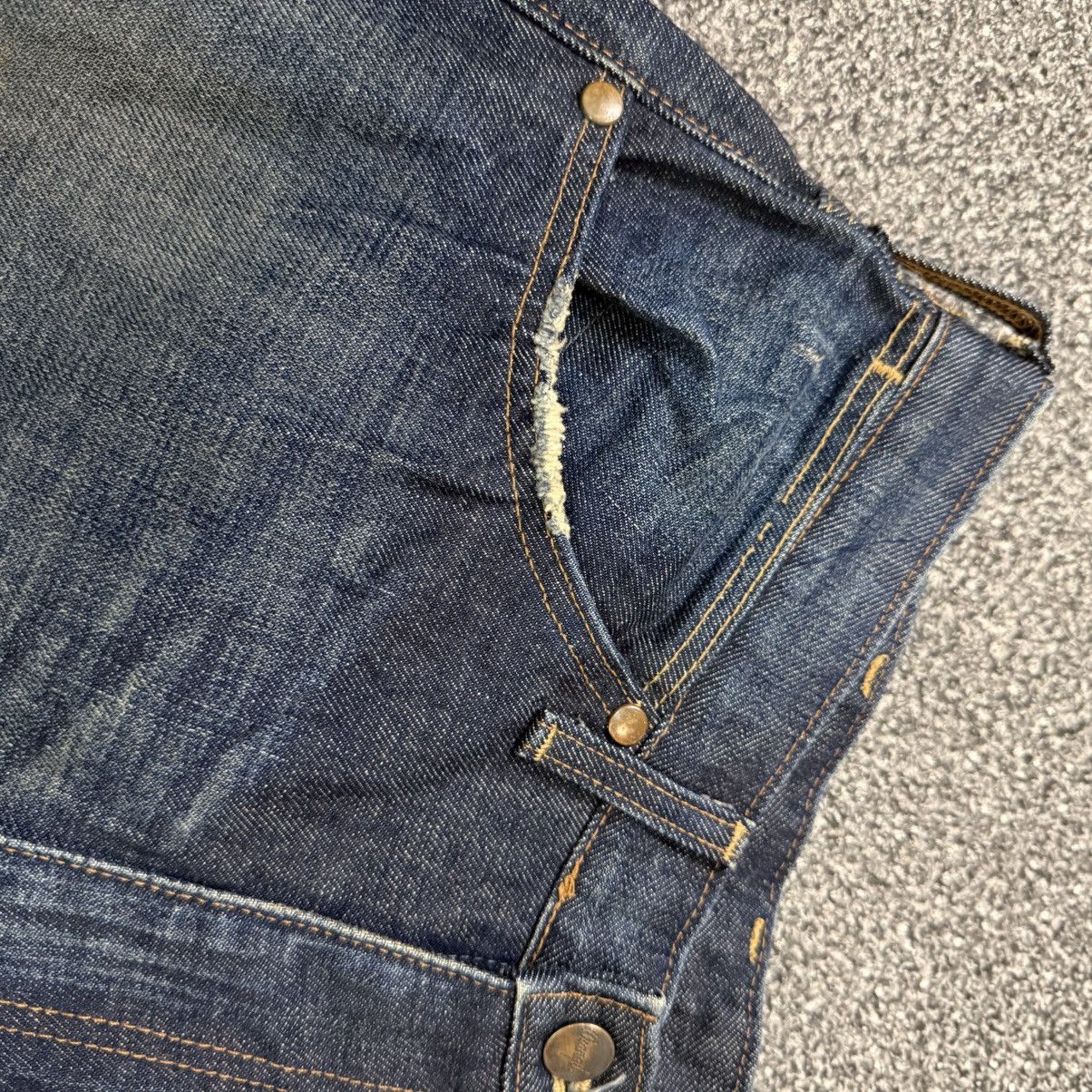 Indigo Vintage Selvedge Japanese Indigo Wrangler Blue Bell Denim Size US 29 - 13 Thumbnail