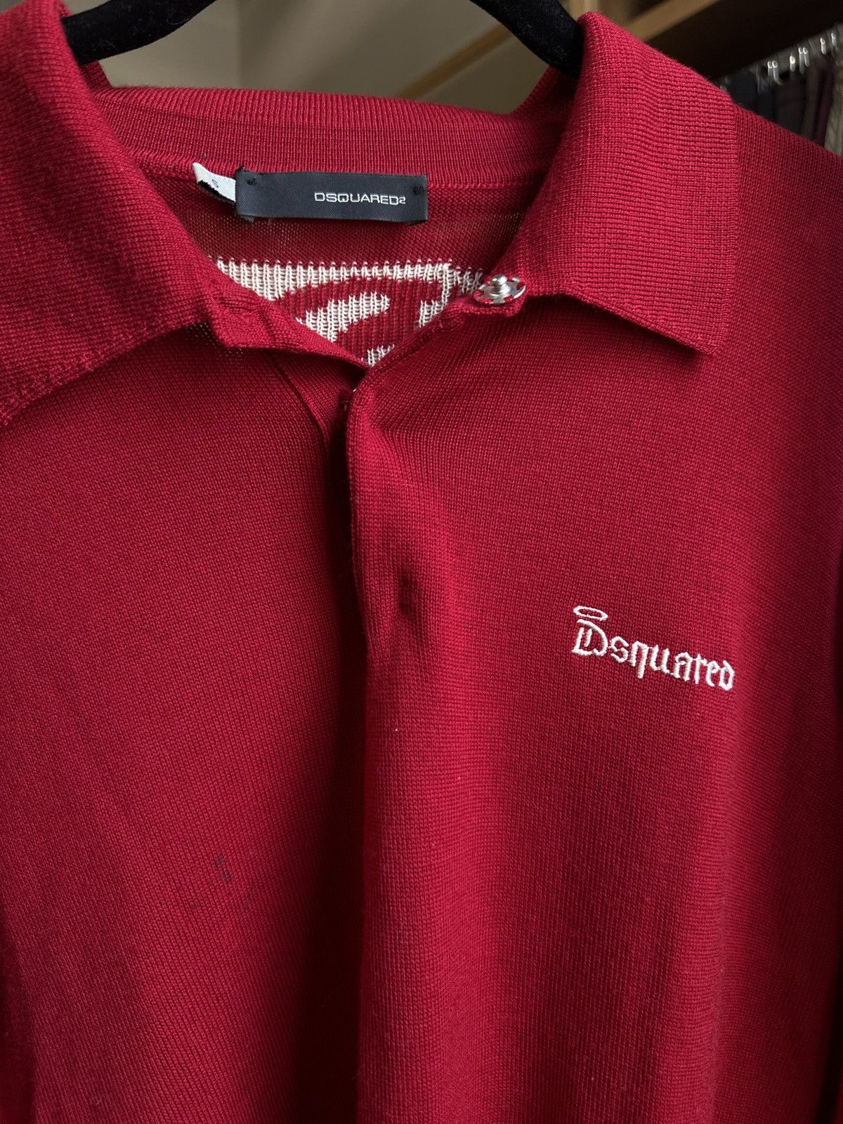 Dsquared2 FW2005 Jesus intarsia knit polo Size US S / EU 44-46 / 1 - 8 Thumbnail