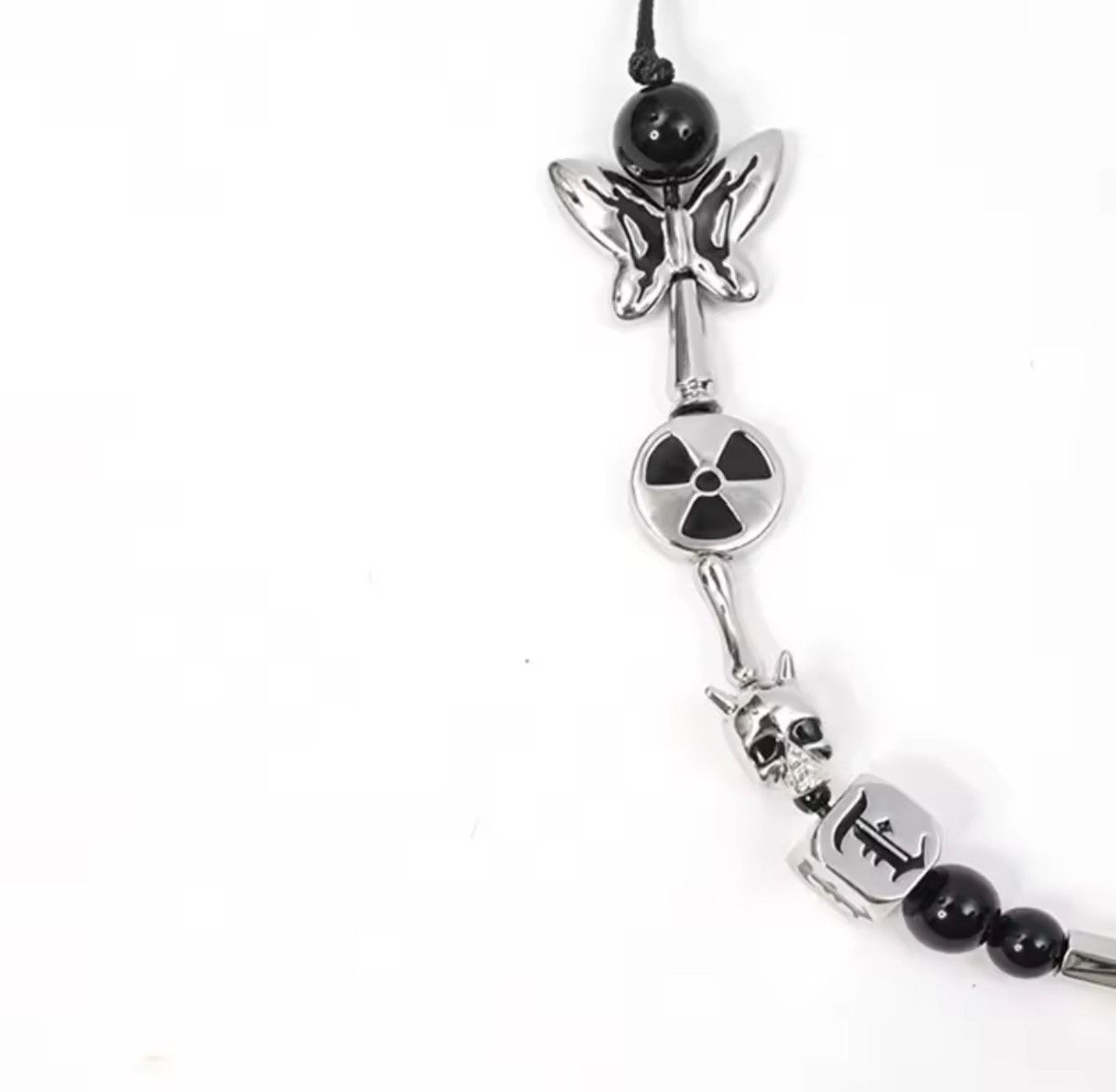 Jewelry Punk Skull Skeleton Butterfly Hip Hop Necklace Chain Size ONE SIZE - 3 Thumbnail