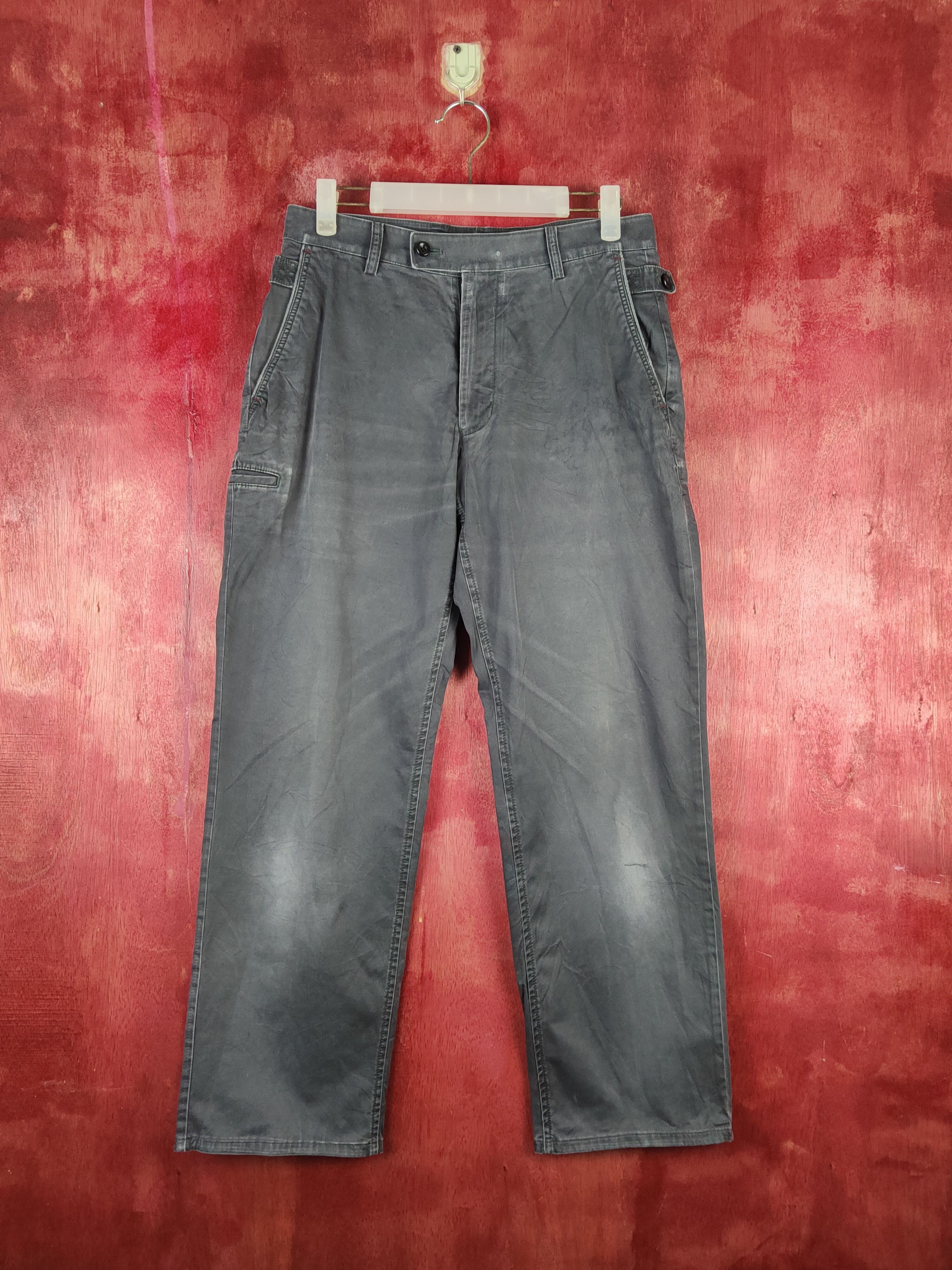Japanese Brand Mind Free Gray Faded Multipocket Tactical Cargo Pants #S1723 Size US 30 / EU 46 - 1 Thumbnail