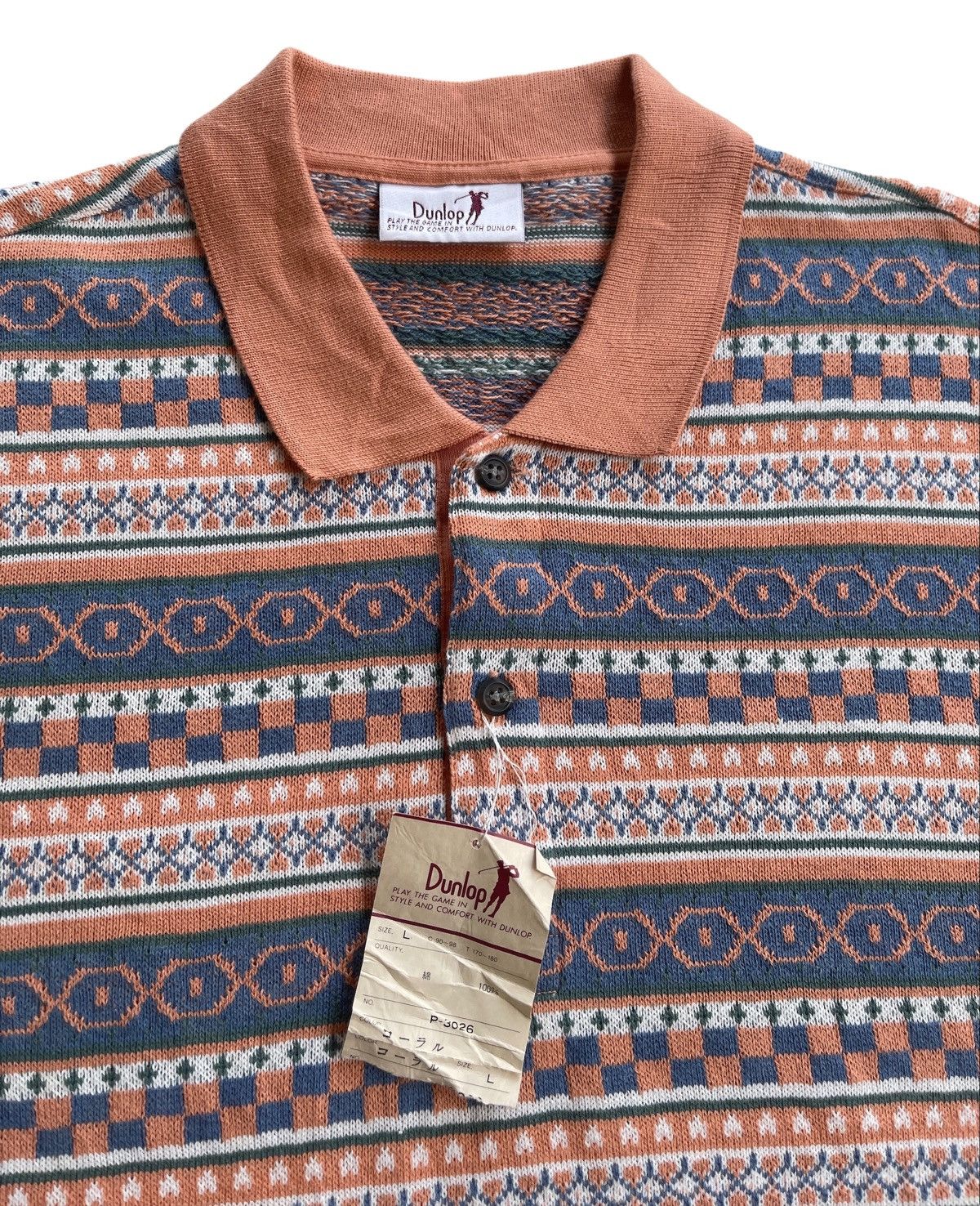 Dunlop NEW WITH TAG❗️Vintage Dunlop Stripe Knit Golf Shirt Size US L / EU 52-54 / 3 - 6 Thumbnail