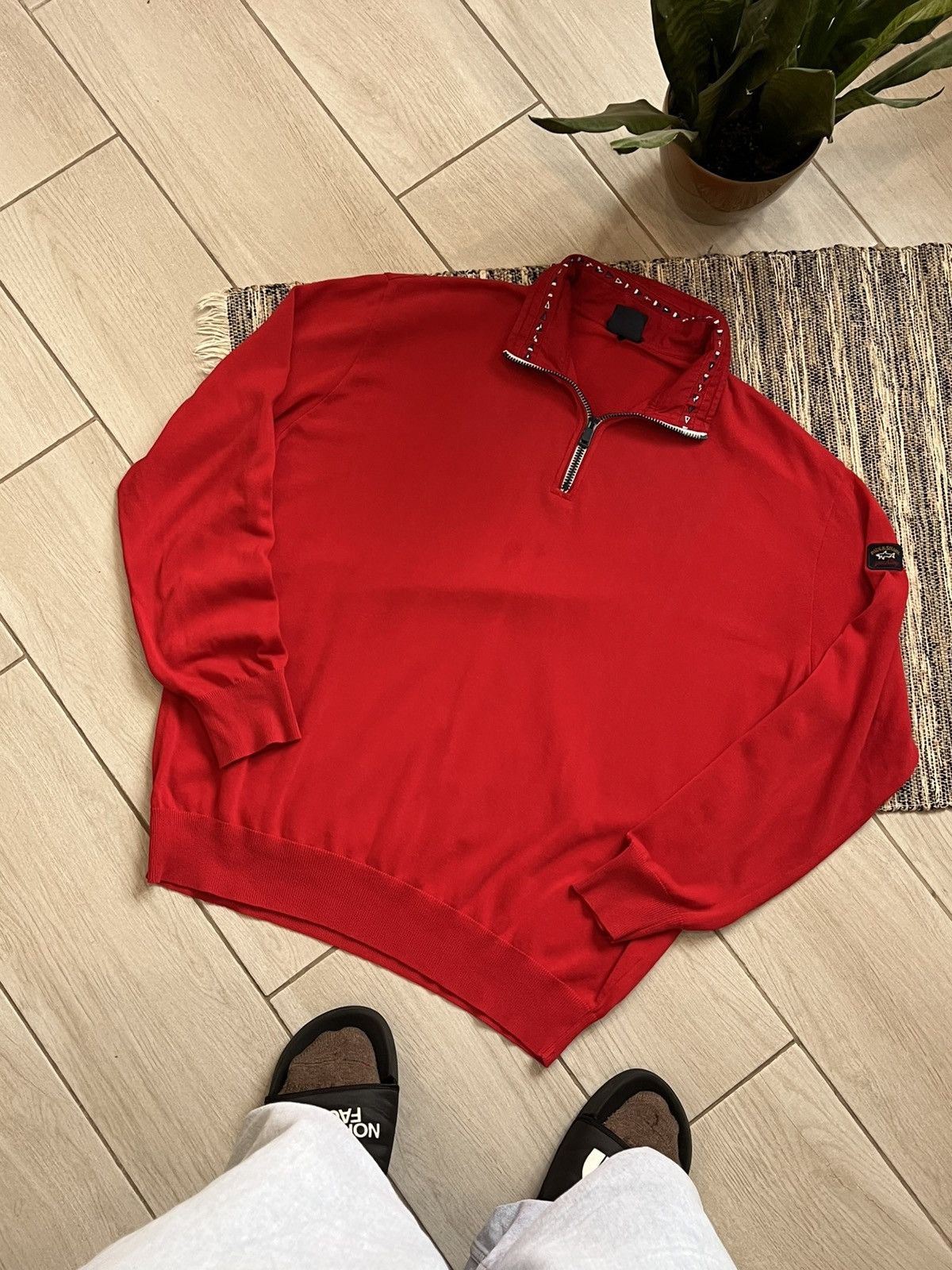 Paul & Shark × Vintage Vintage Paul & Shark Zip Knit Red Pullover Y2K sweatshirt Size US XXL / EU 58 / 5 - 1 Thumbnail
