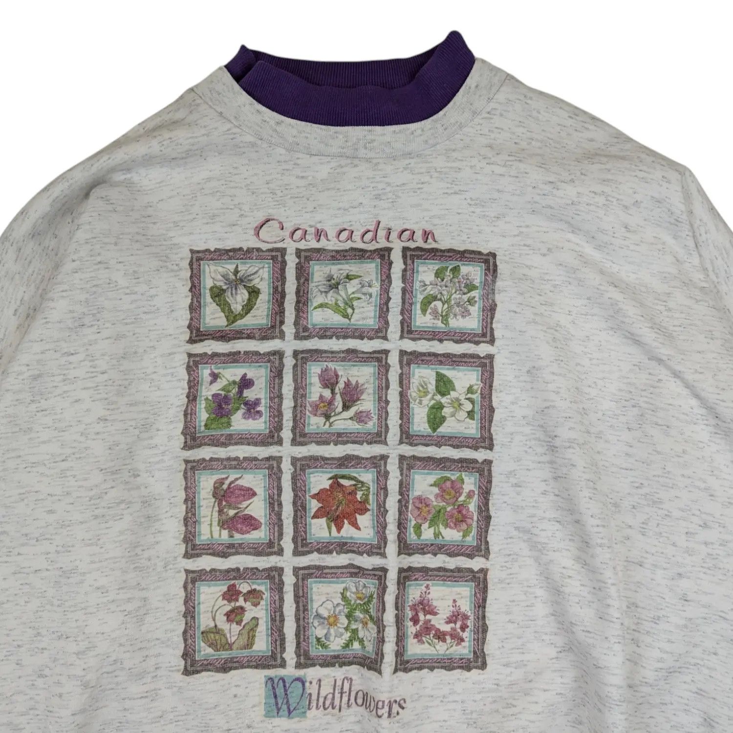Vintage Vintage 90's CANADIAN Wildflowers Jumper Sweatshirt Size US XL / EU 56 / 4 - 4 Thumbnail