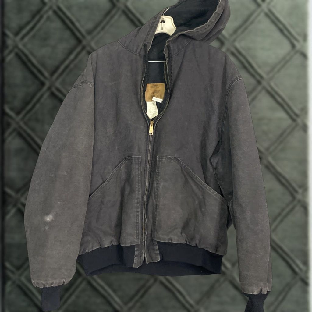 Vintage VINTAGE Duxbak Jacket Mens 2XL Black Hooded Grunge Chore Canvas Faded Size US XXL / EU 58 / 5 - 1 Thumbnail