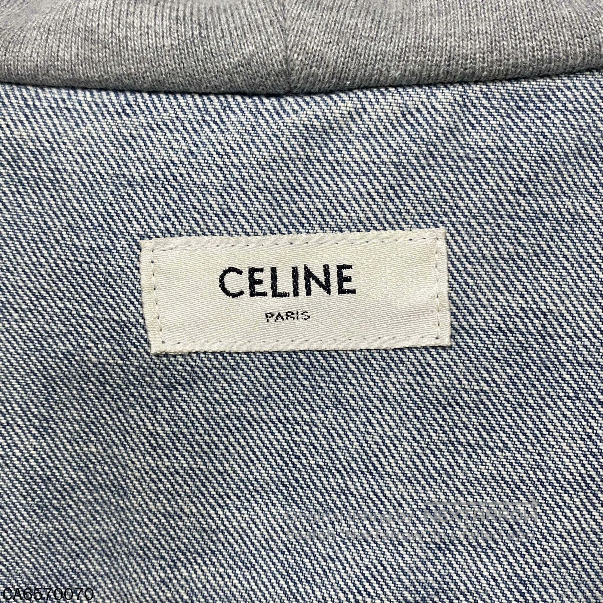 Celine Hooded Logo Denim Jacket Celine. Size XS / US 0-2 / IT 36-38 - 4 Thumbnail