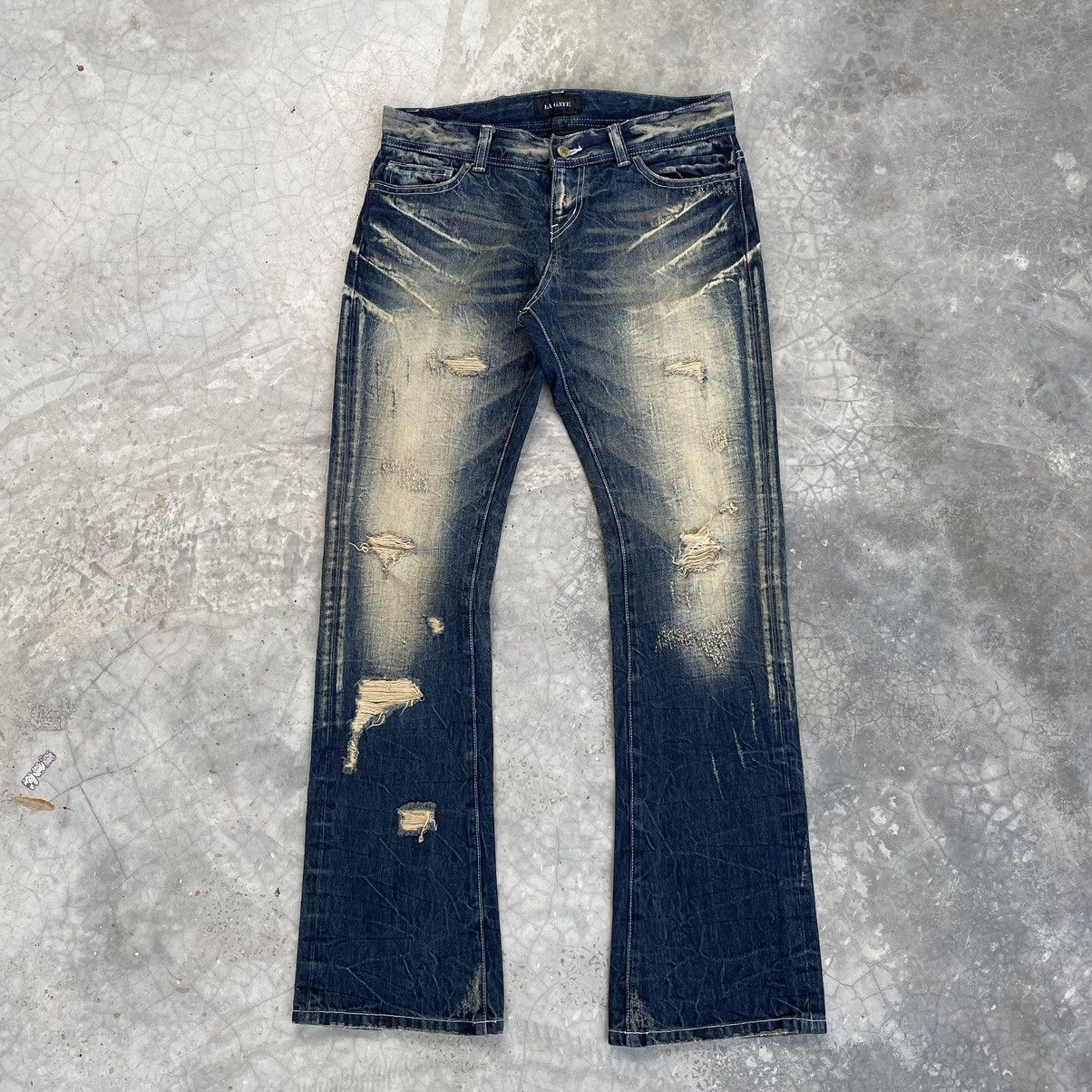 Beauty Beast Vintage Distress La Gate Flare LGB ifsixwasnine Style Denim Size US 33 - 1 Thumbnail