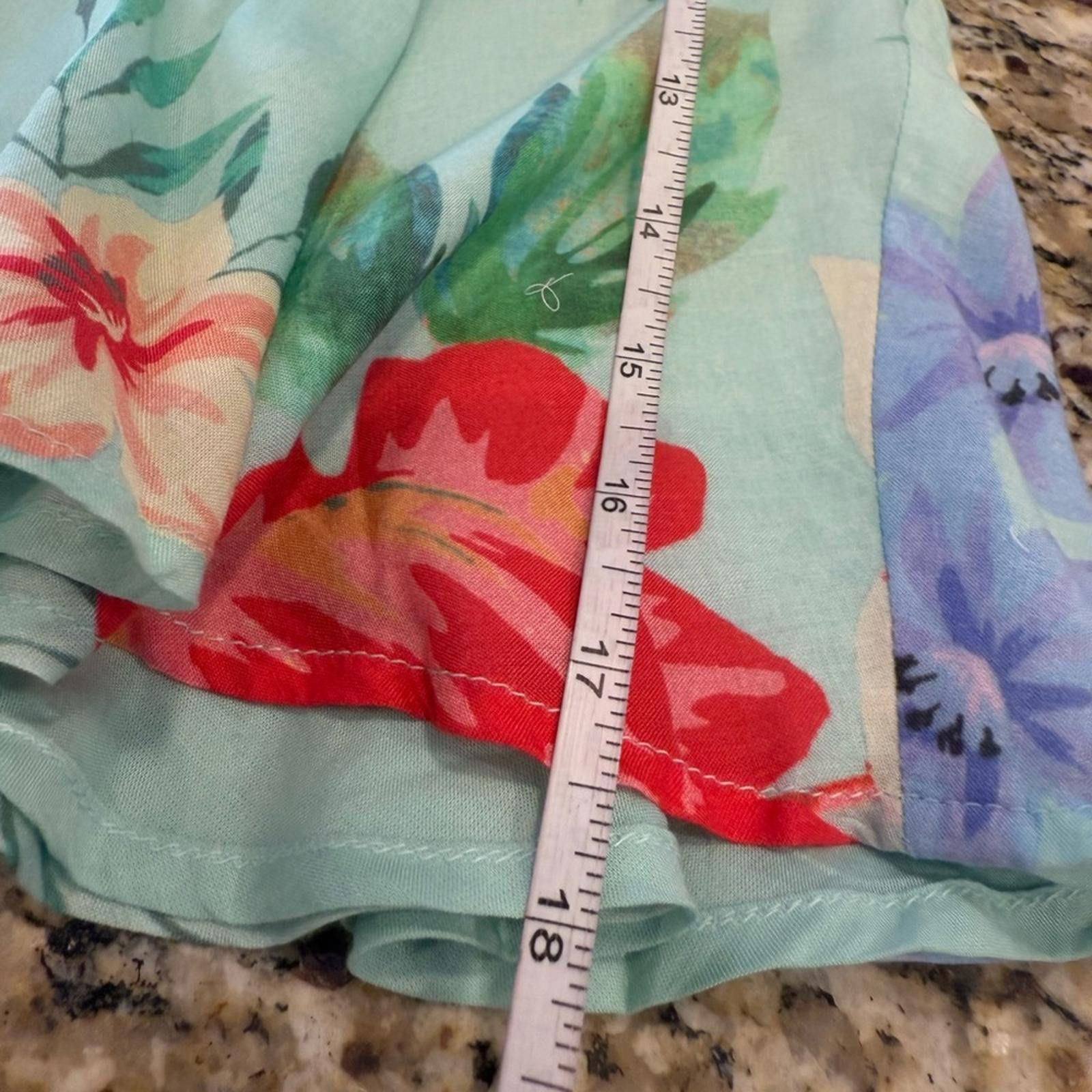 Other Privacy Please Mint Green tropical floral mini skirt SZ SM Size 28" / US 6 / IT 42 - 9 Thumbnail