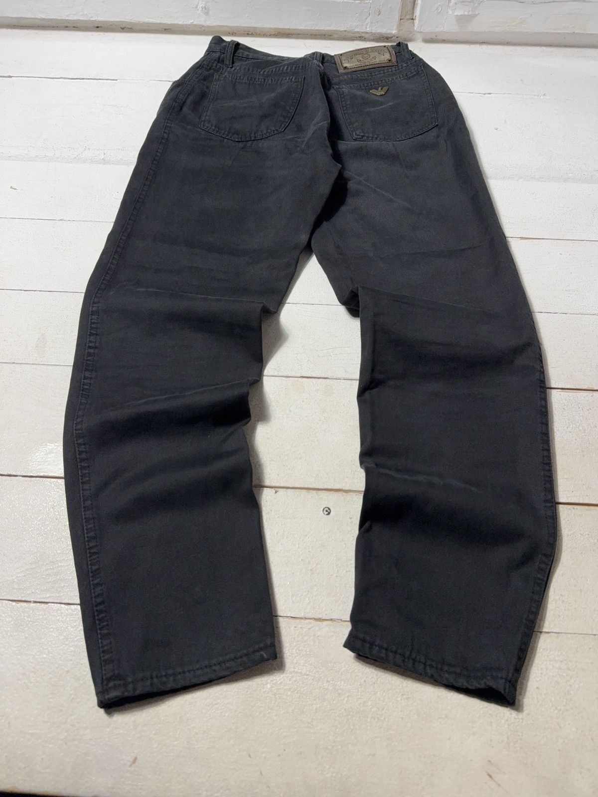 Giorgio Armani 90s Retro Armani Jeans Black Cotton Pants Made in Italy Size US 28 / EU 44 - 16 Thumbnail